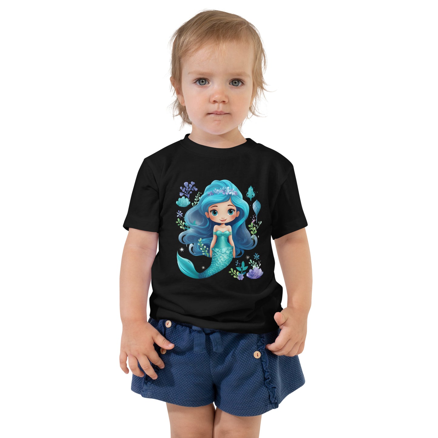 Toddler Short Sleeve Tee- Cute Mermaid