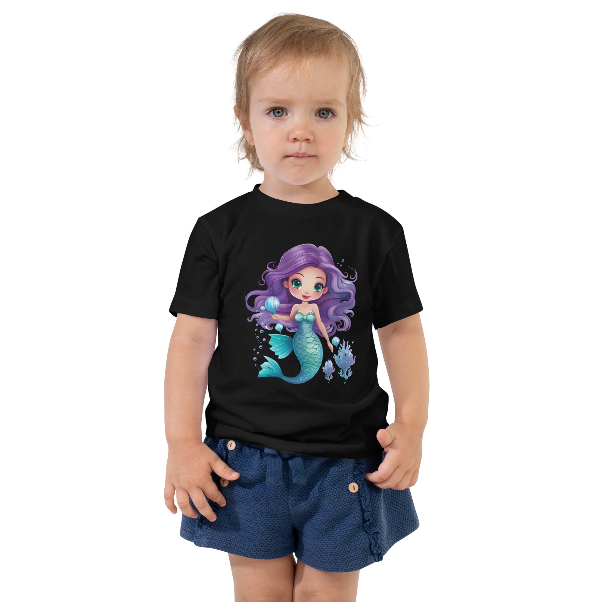 Toddler Short Sleeve Tee- Cute Mermaid