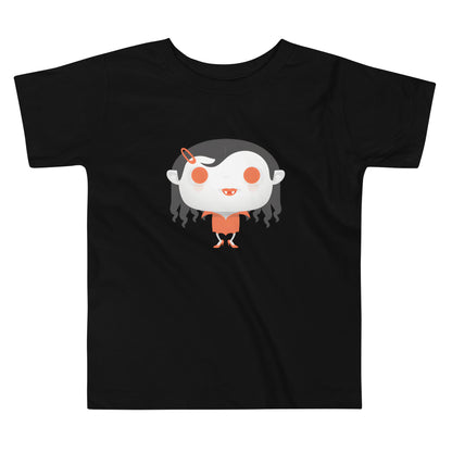 Toddler Short Sleeve Tee-Spooky Halloween Monster-Vampire Girl
