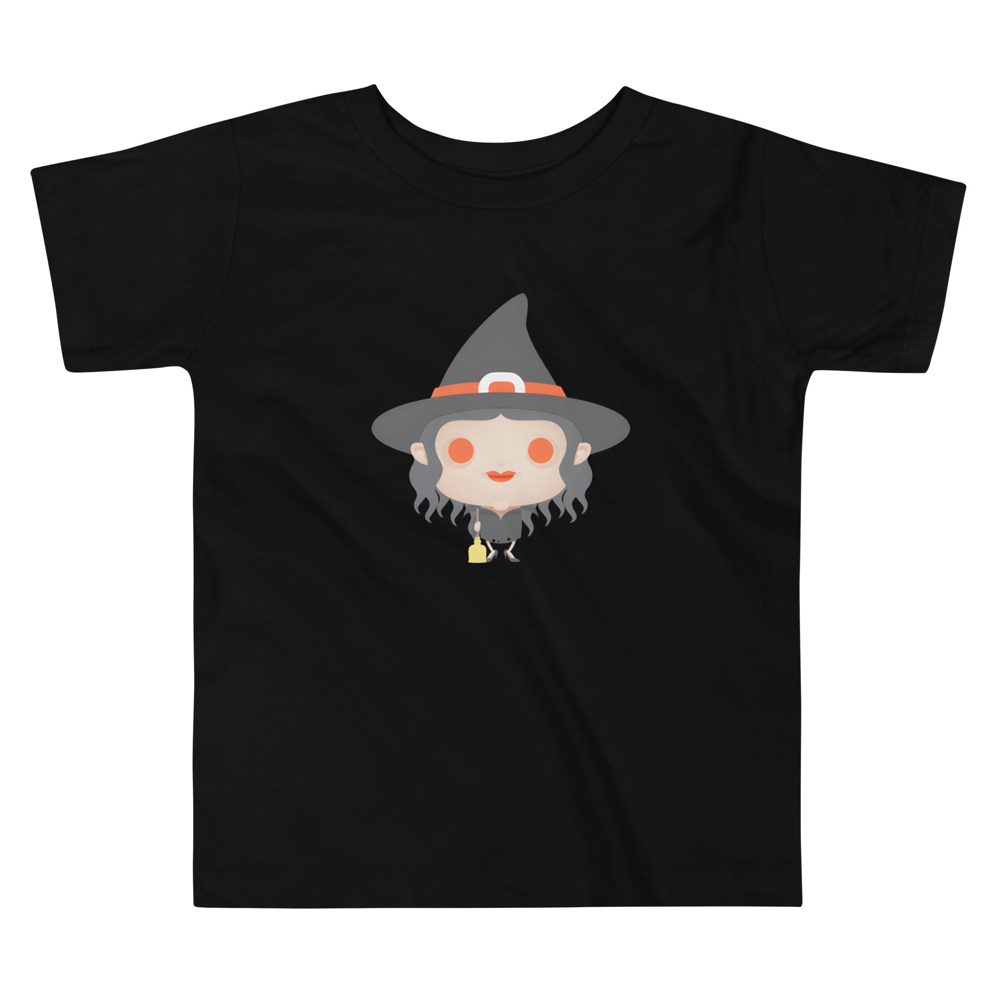 Toddler Short Sleeve Tee-Spooky Halloween Monster-Witch