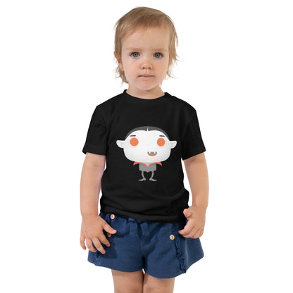Toddler Short Sleeve Tee-Spooky Halloween Monster-Vampire