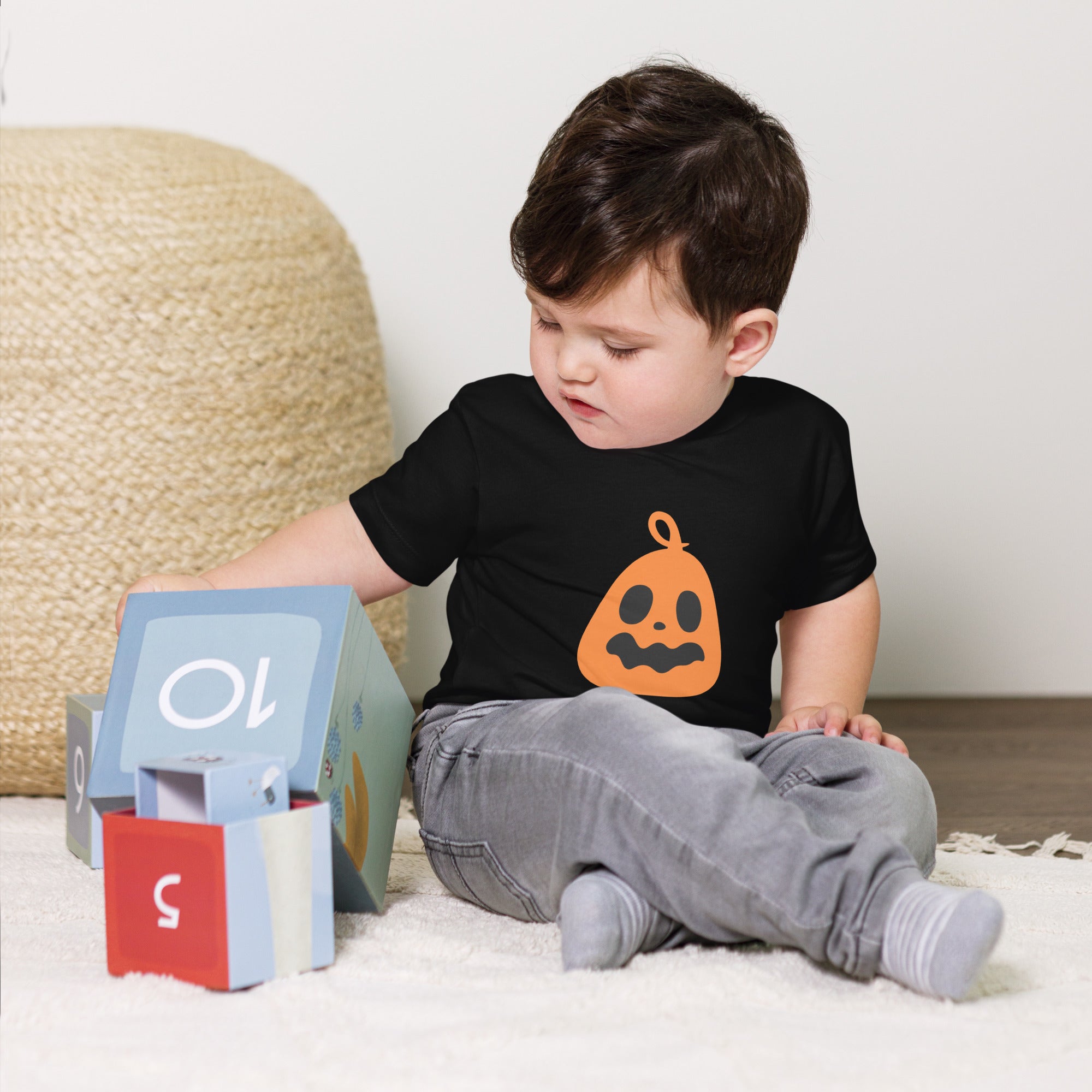 Toddler Short Sleeve Tee-Scary Pumpkin IV