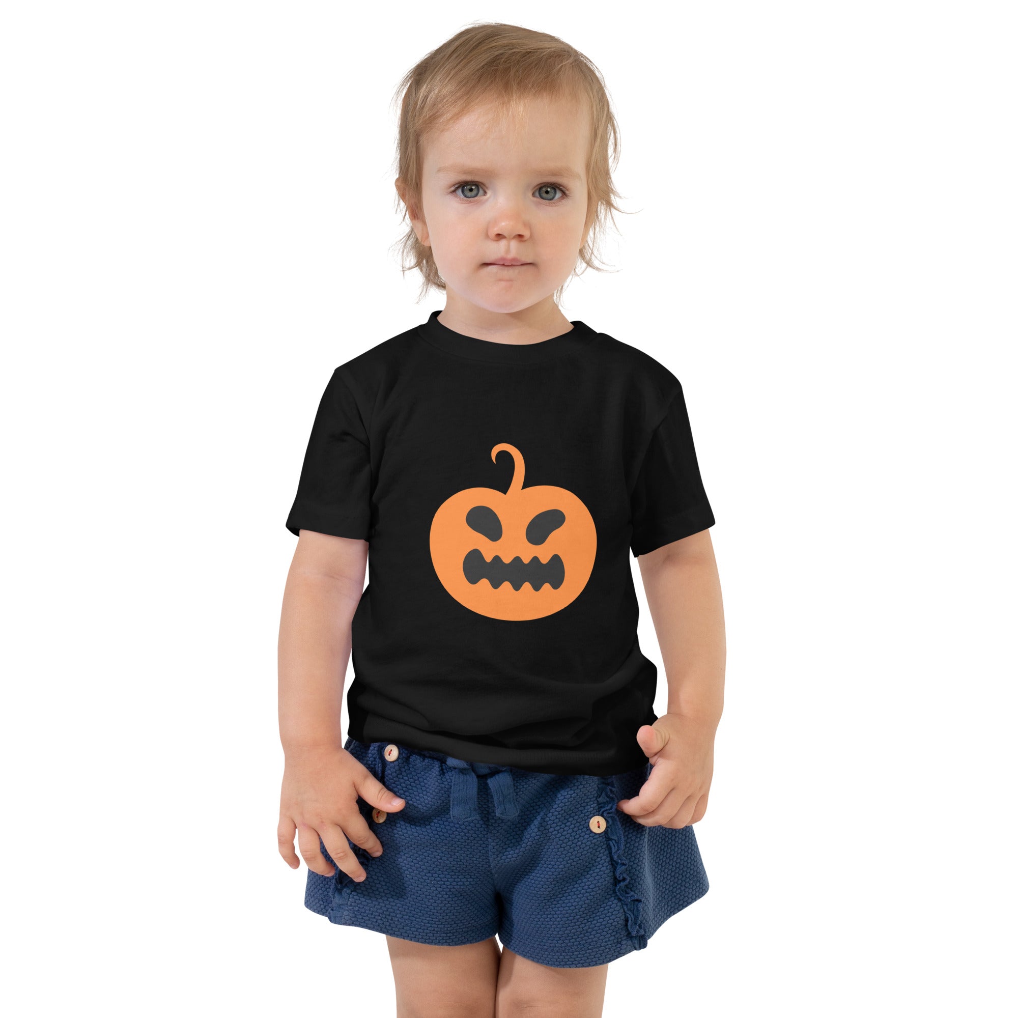 Toddler Short Sleeve Tee-Scary Pumpkin II