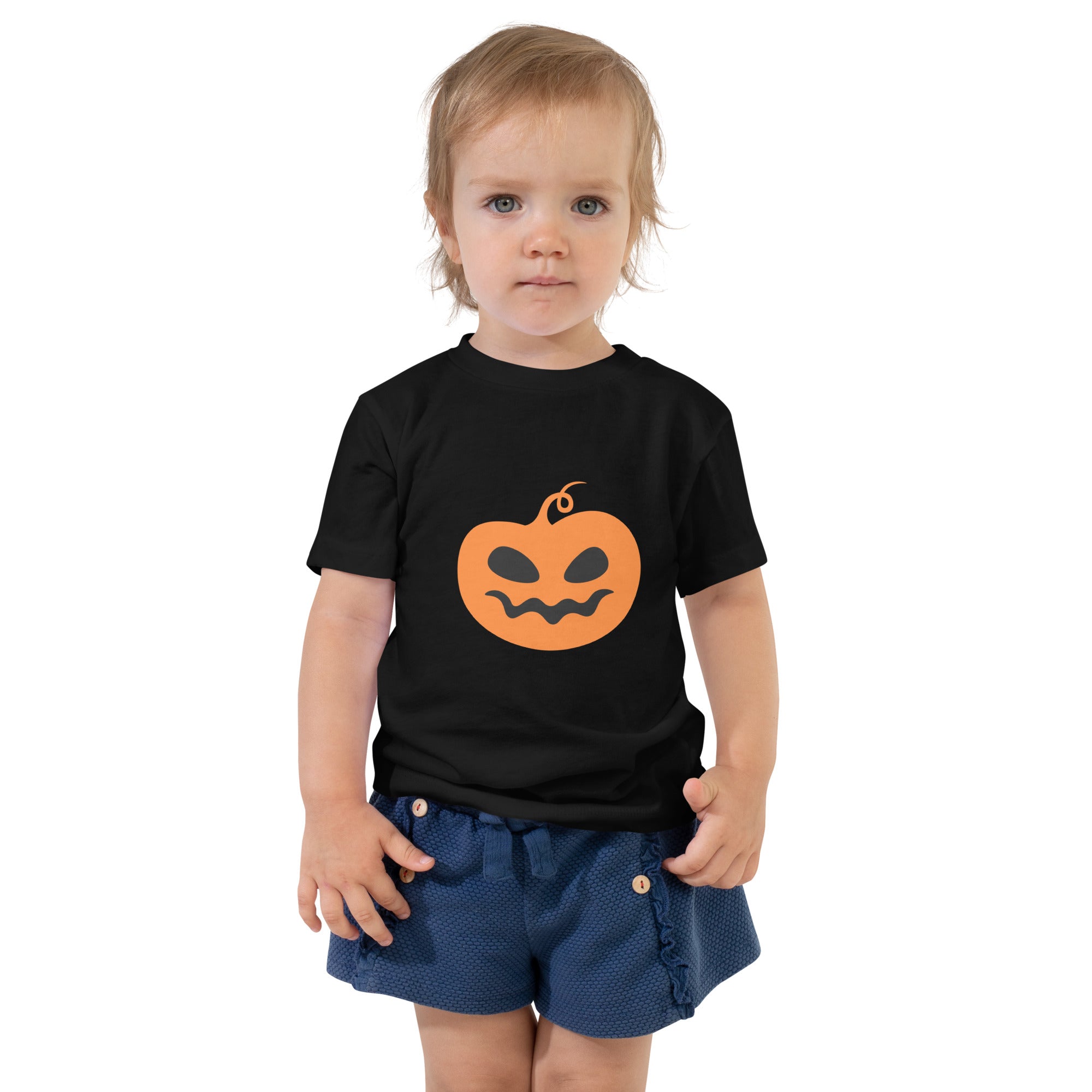 Toddler Short Sleeve Tee-Scary Pumpkin I