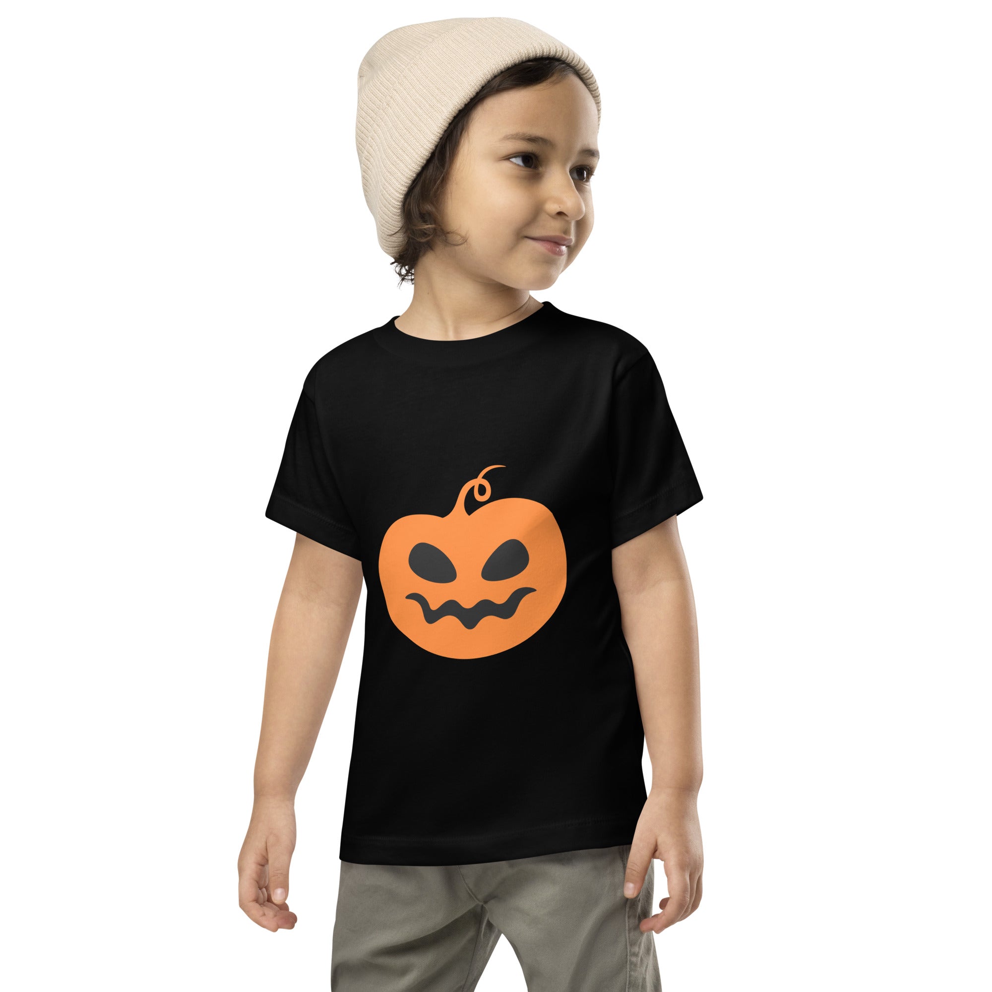 Toddler Short Sleeve Tee-Scary Pumpkin I