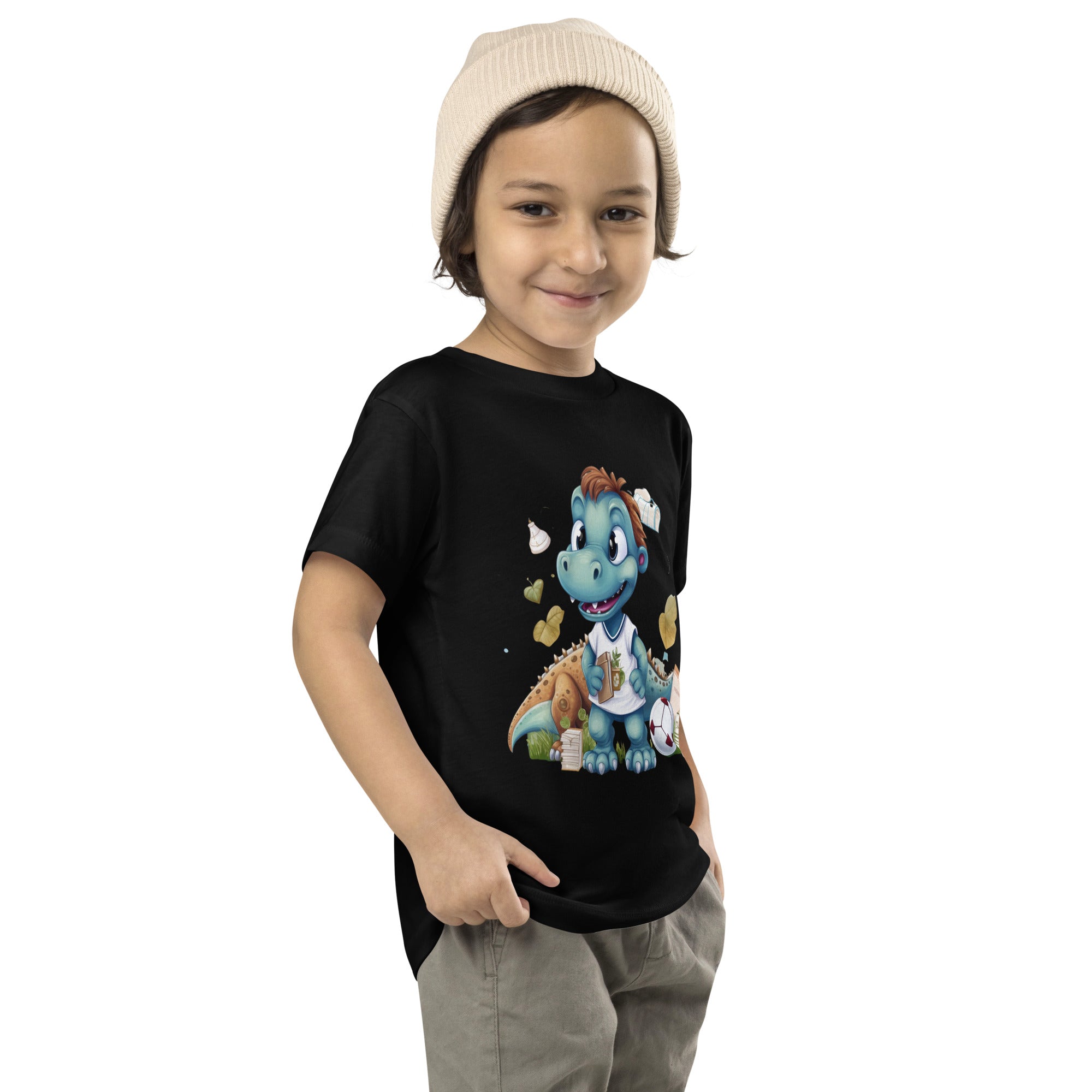 Toddler Short Sleeve Tee- Cute Dinosaur