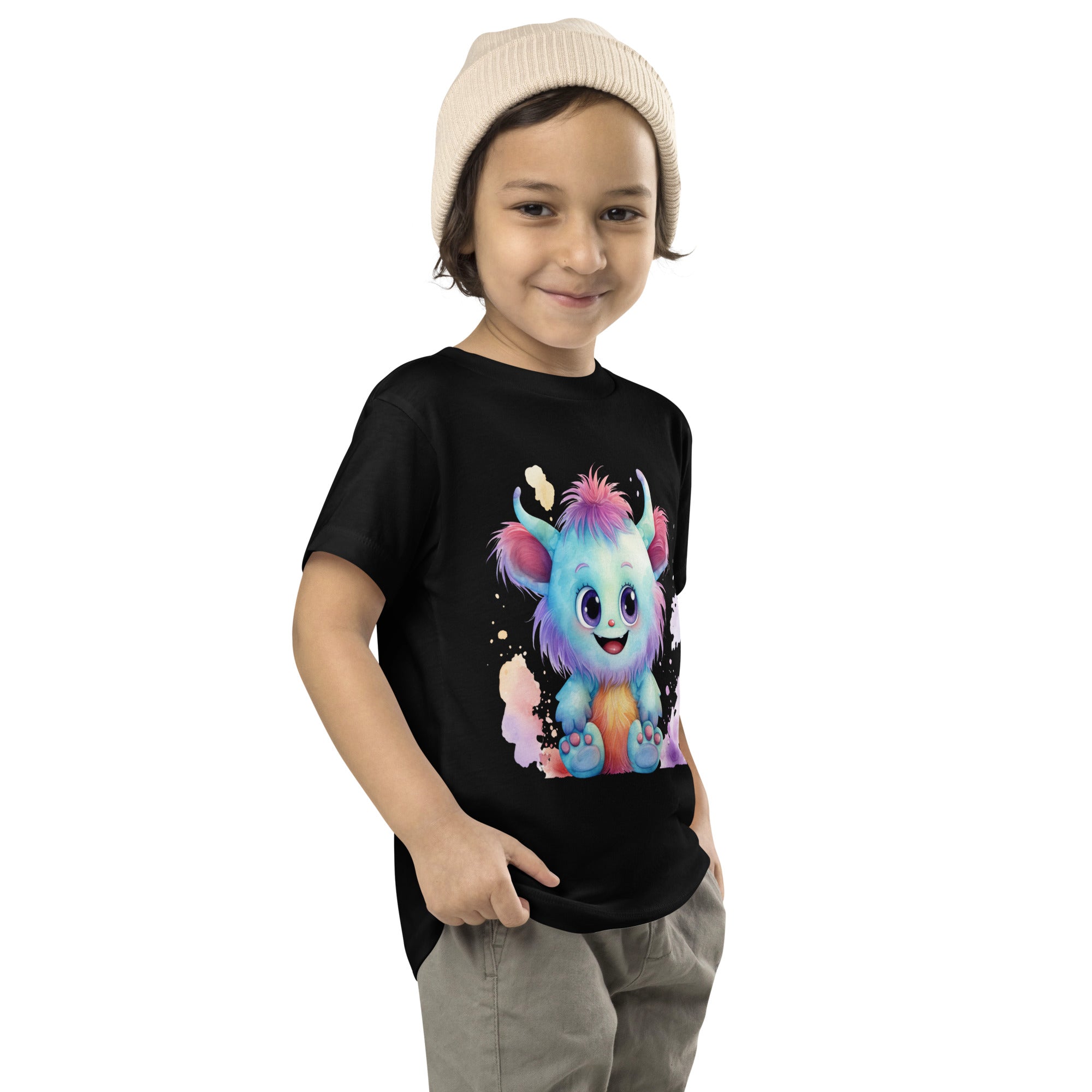 Toddler Short Sleeve Tee- Happy Monster