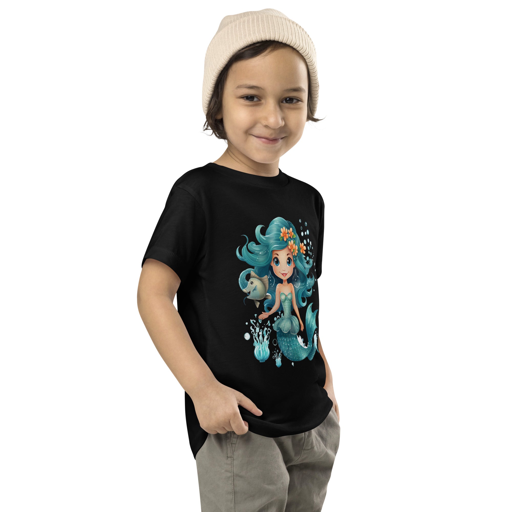 Toddler Short Sleeve Tee- Cute Mermaid