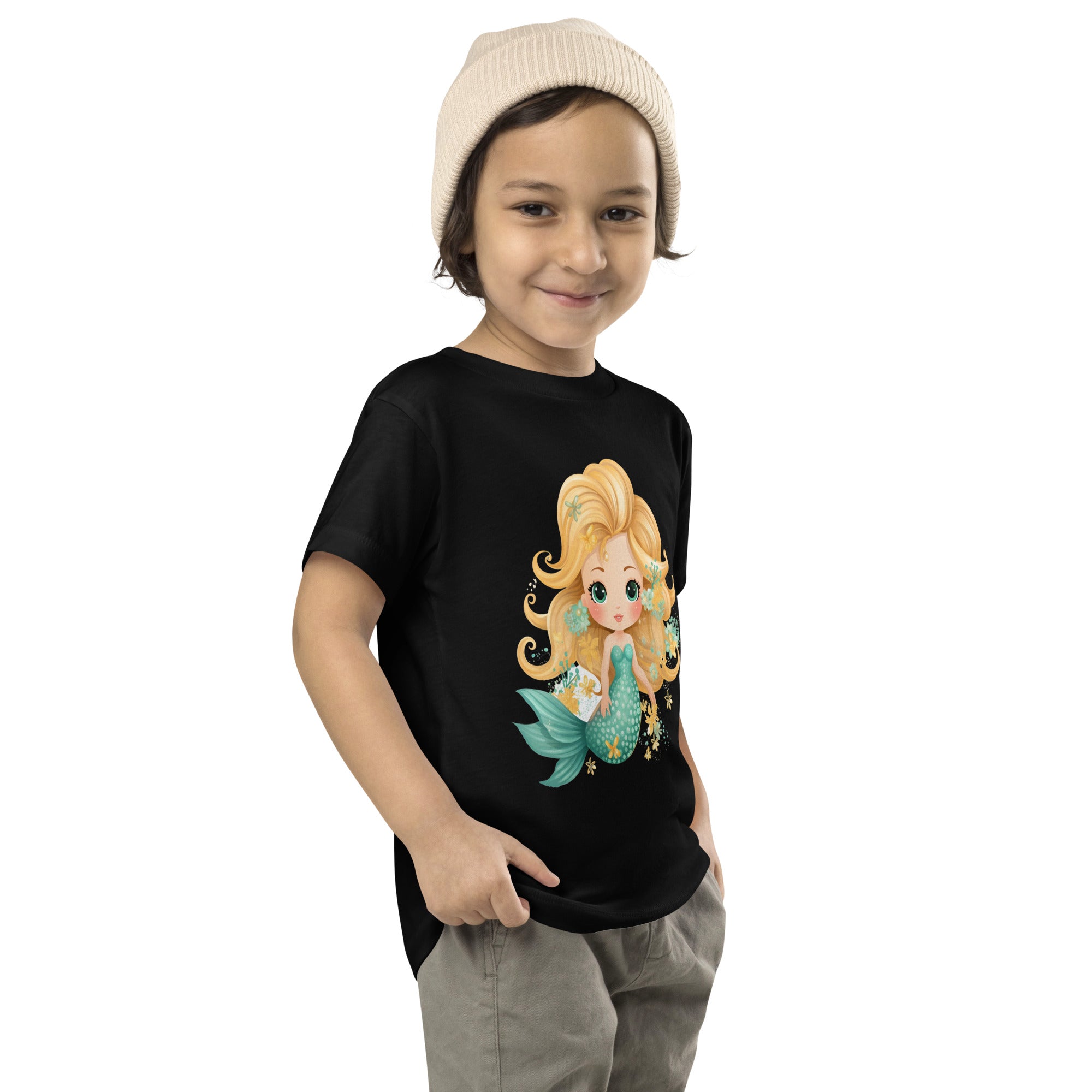 Toddler Short Sleeve Tee- Cute Mermaid