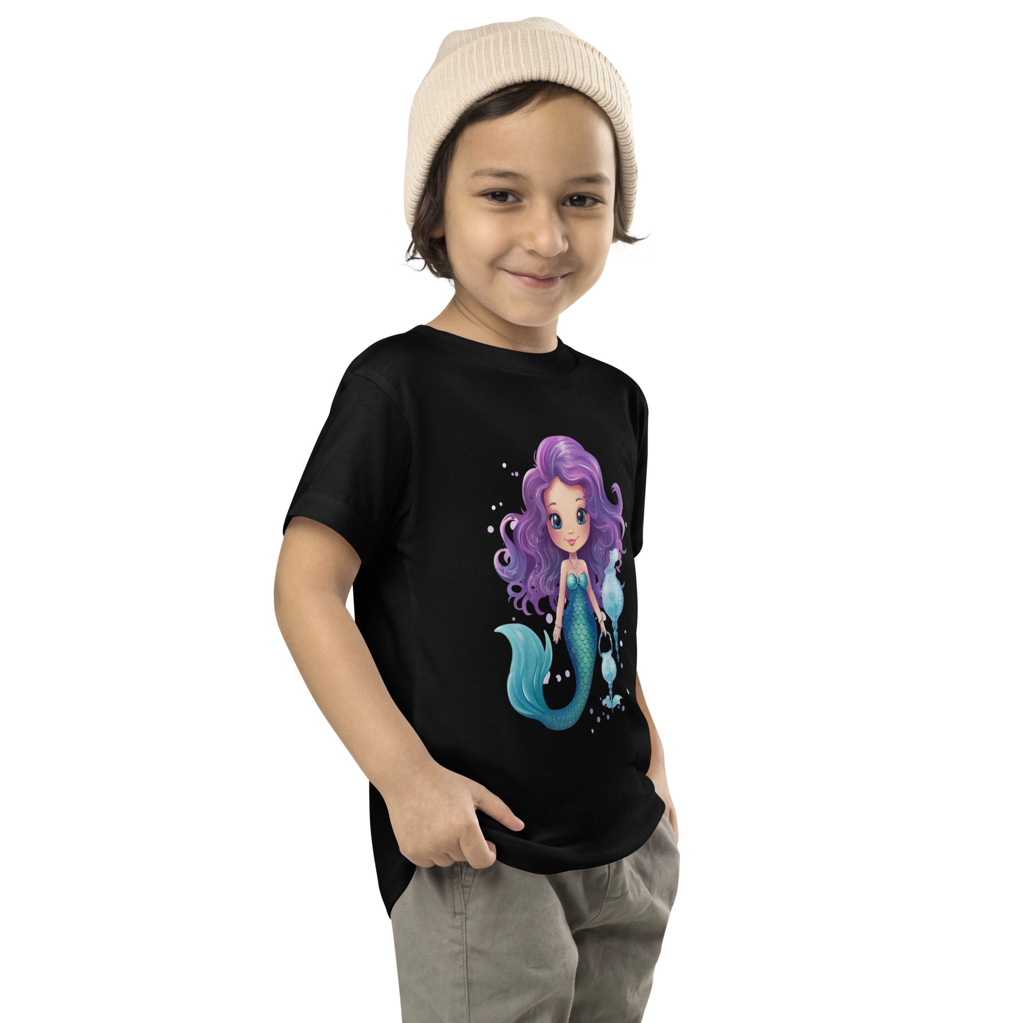 Toddler Short Sleeve Tee- Cute Mermaid