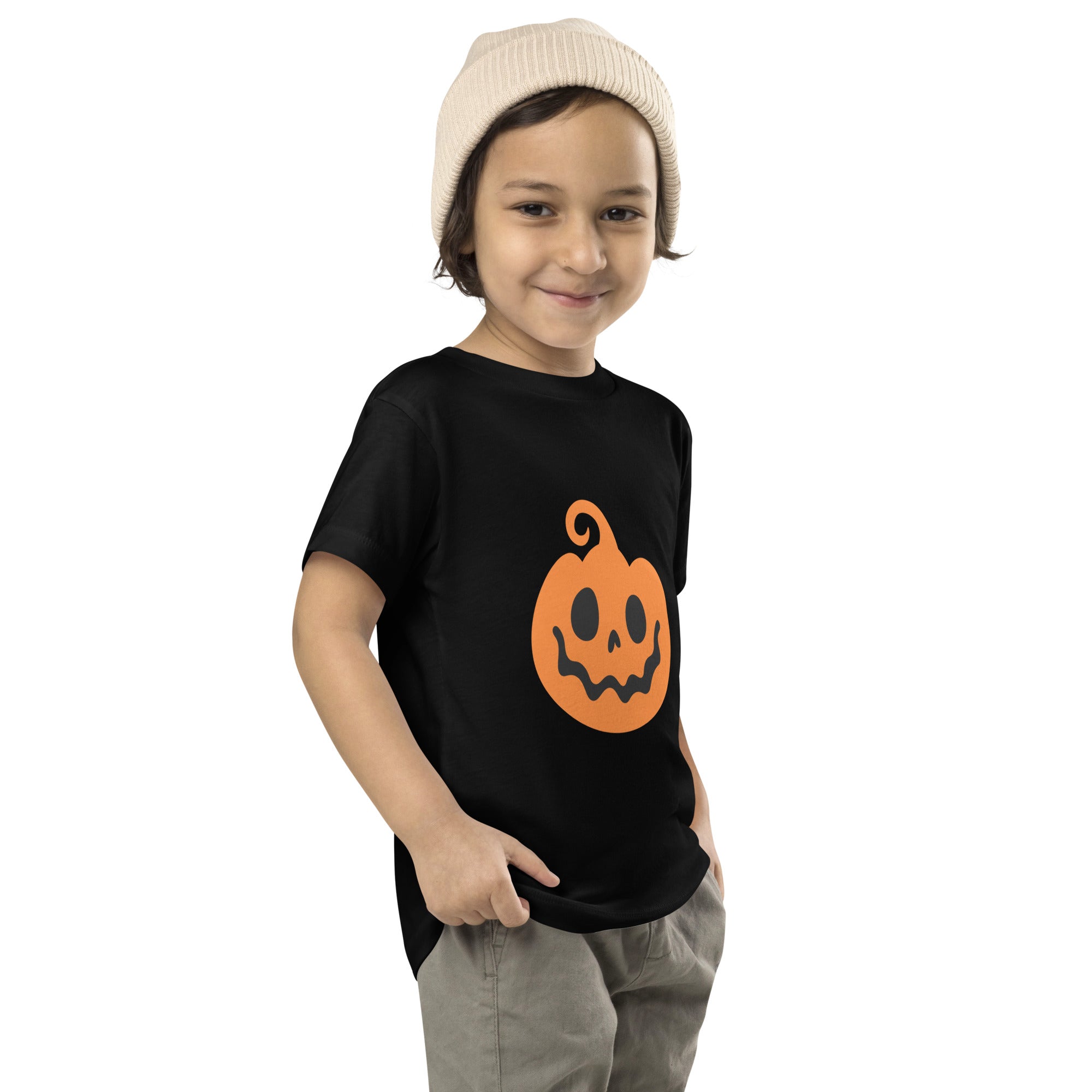 Toddler Short Sleeve Tee-Scary Pumpkin III