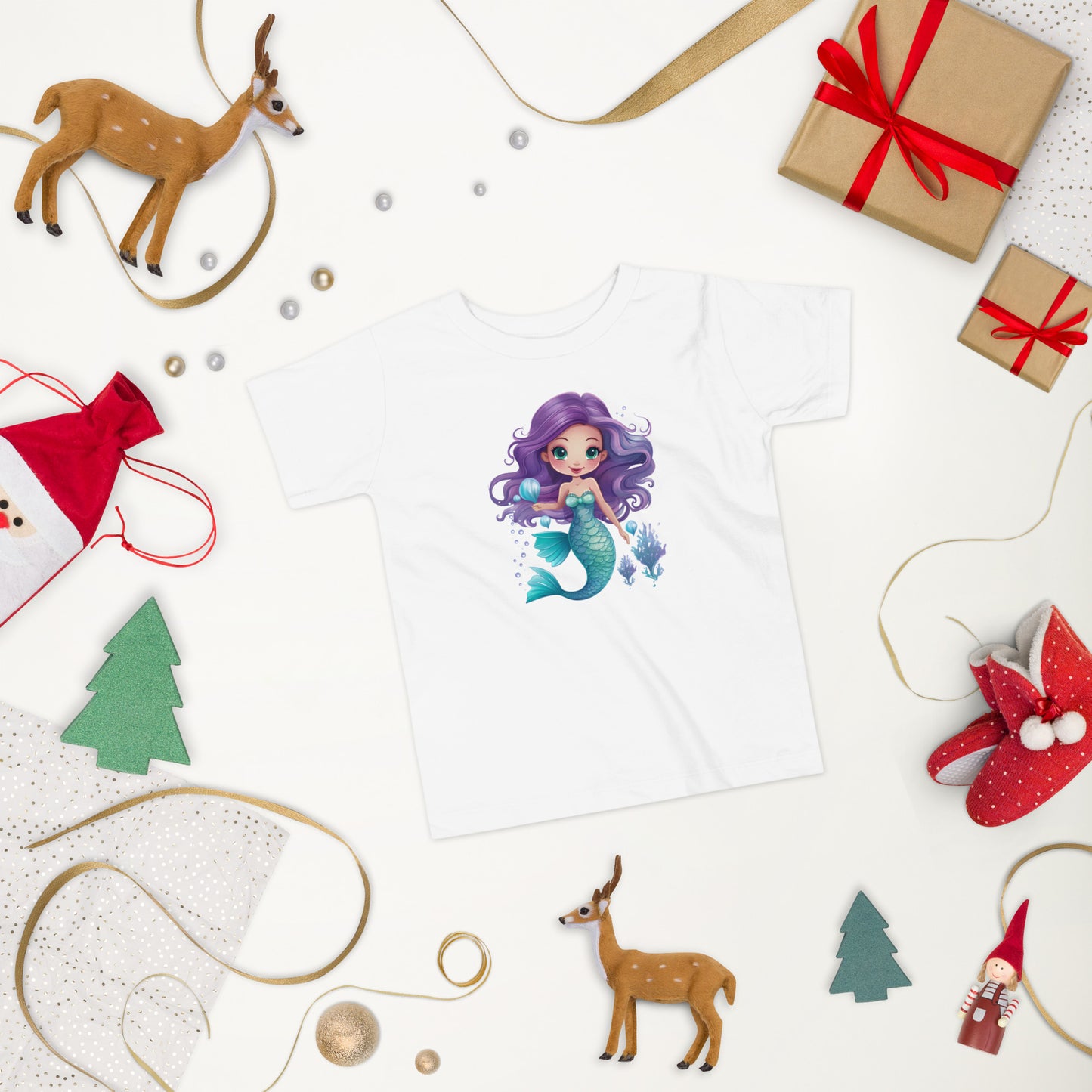 Toddler Short Sleeve Tee- Cute Mermaid