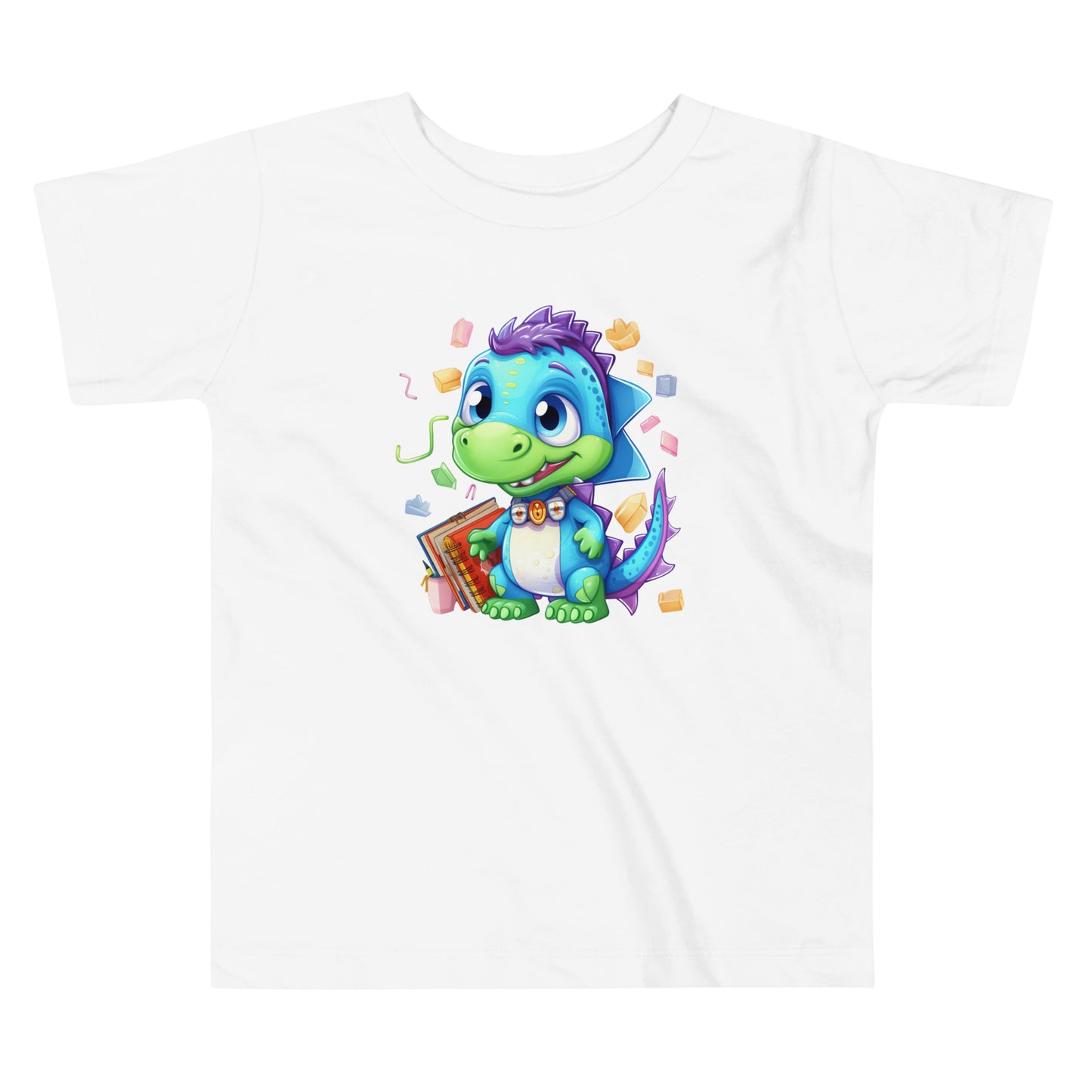 Toddler Short Sleeve Tee- Cute Dinosaur