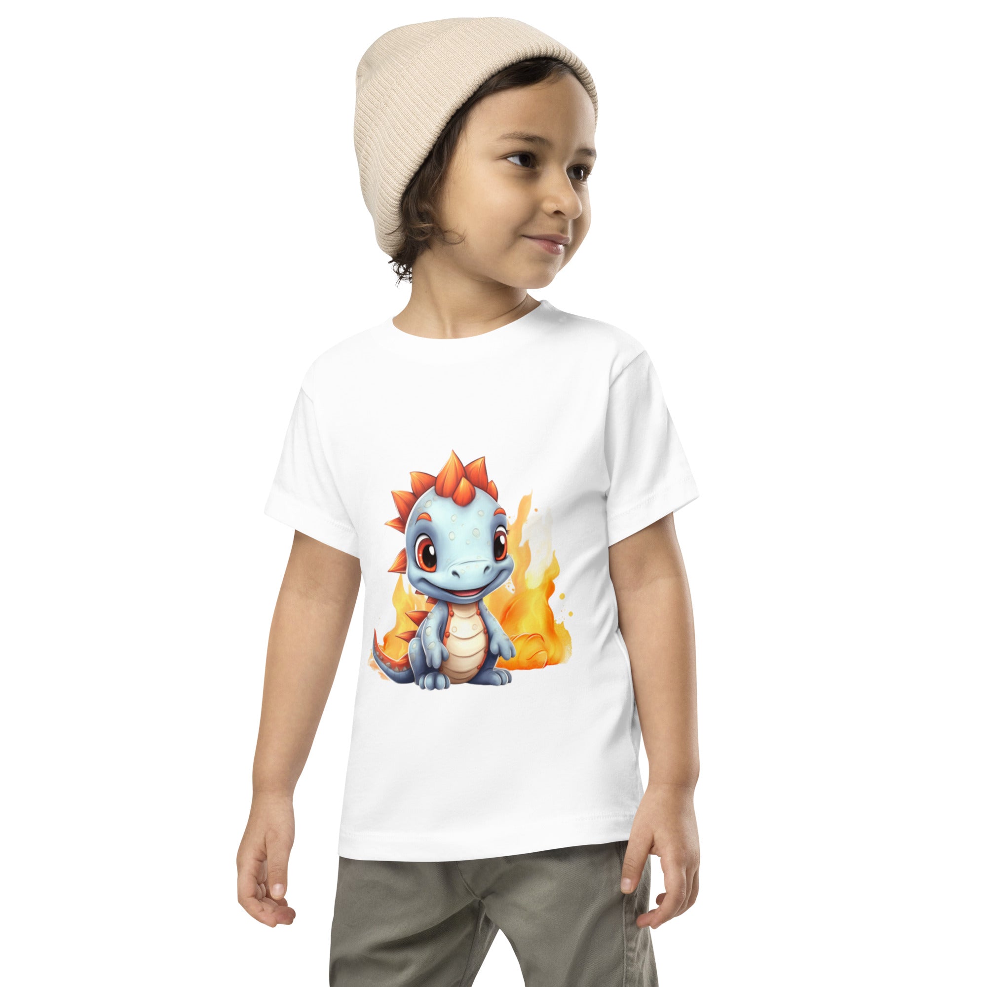 Toddler Short Sleeve Tee- Cute Dinosaur