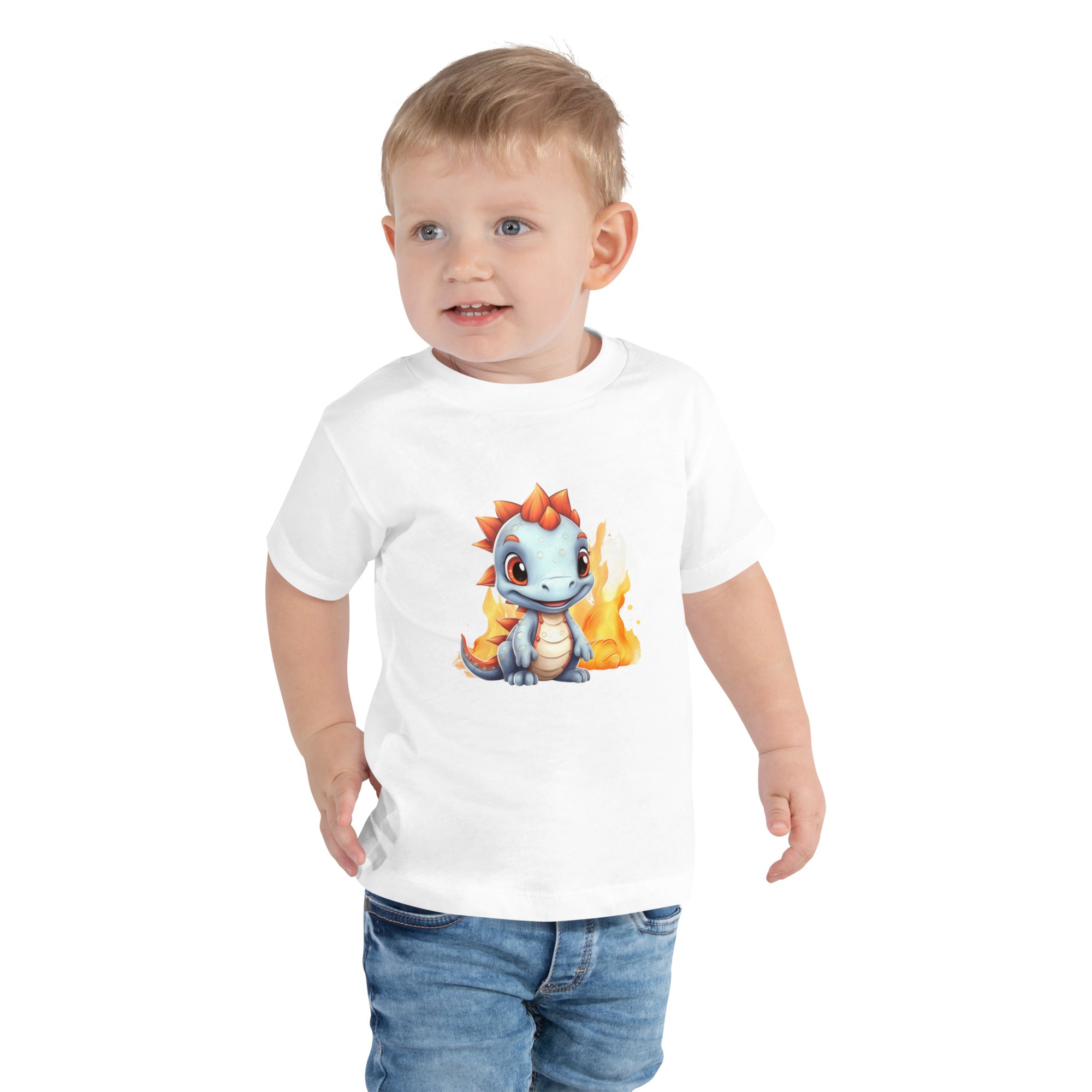 Toddler Short Sleeve Tee- Cute Dinosaur