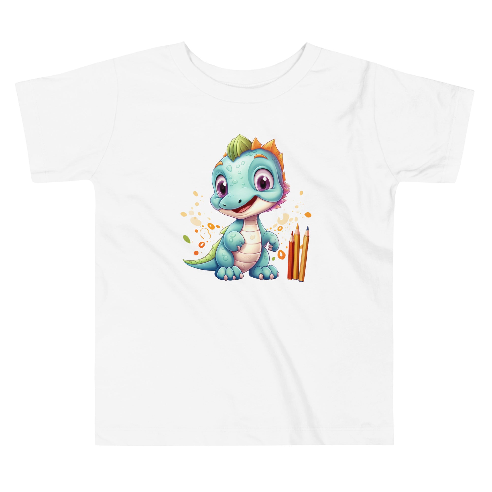 Toddler Short Sleeve Tee- Cute Dinosaur