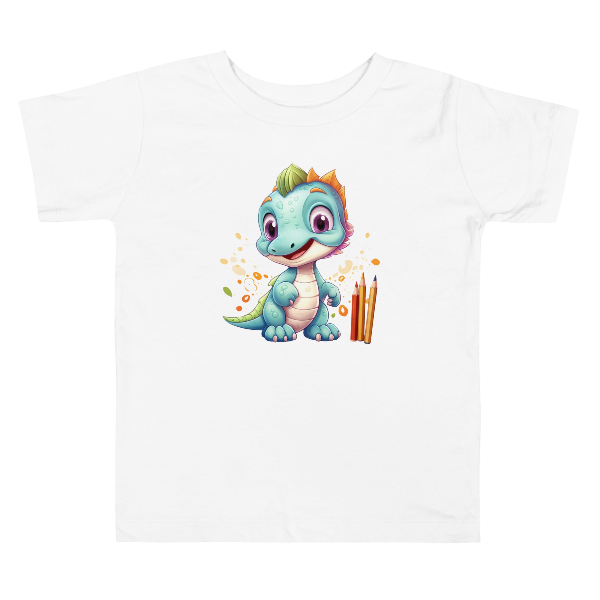 Toddler Short Sleeve Tee- Cute Dinosaur