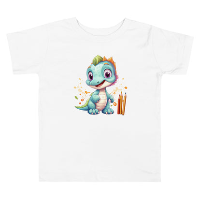 Toddler Short Sleeve Tee- Cute Dinosaur