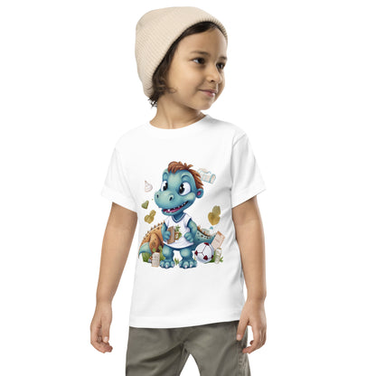 Toddler Short Sleeve Tee- Cute Dinosaur