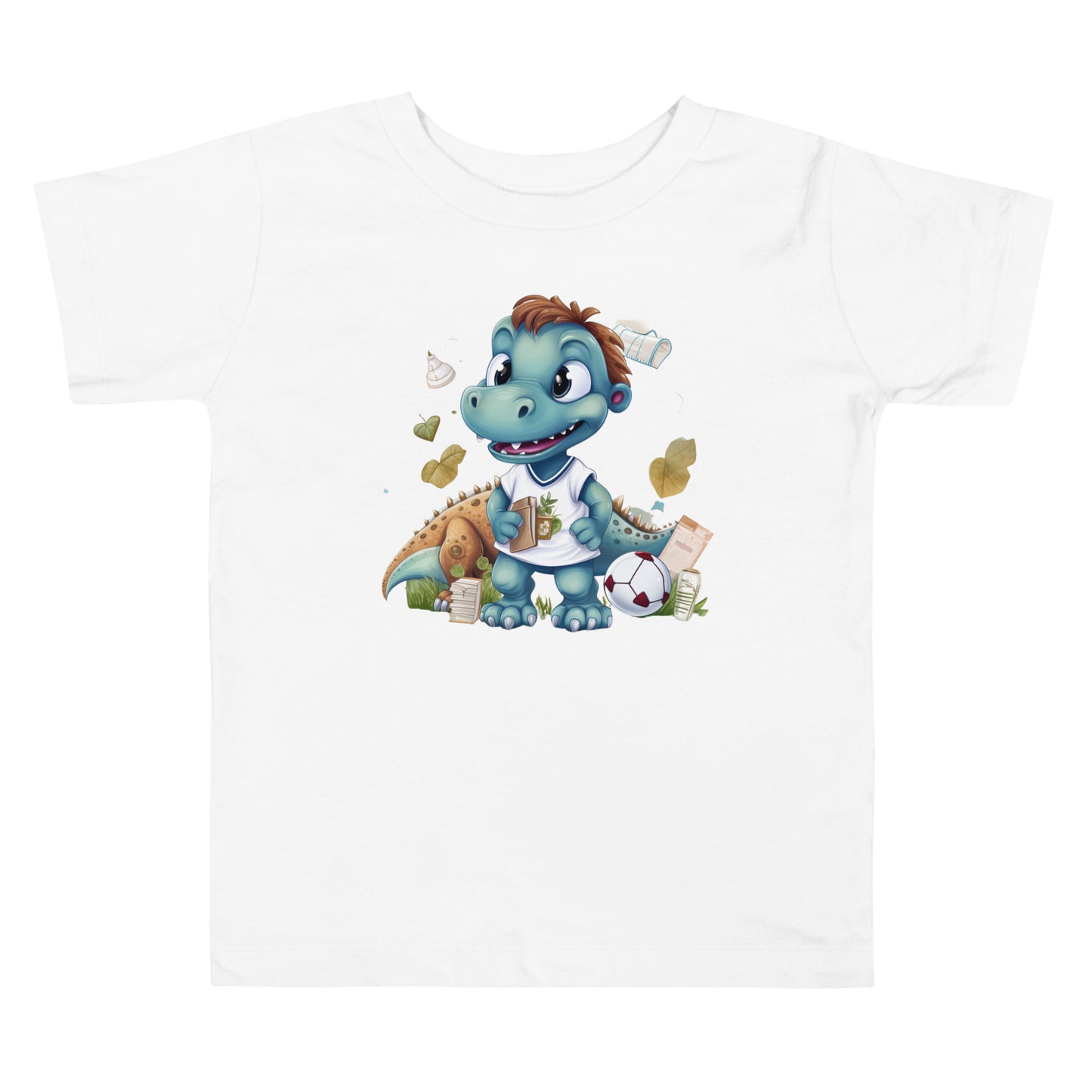 Toddler Short Sleeve Tee- Cute Dinosaur