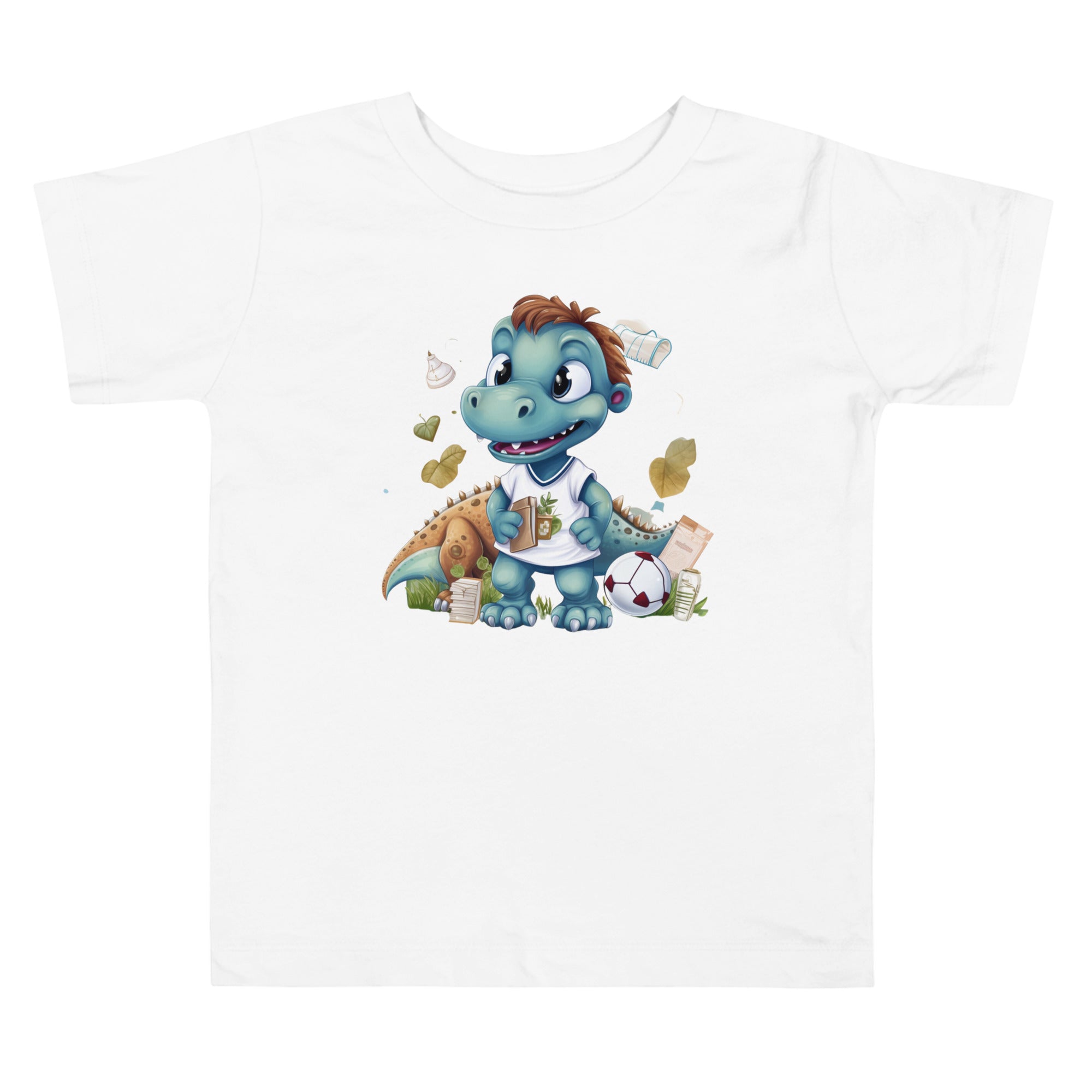 Toddler Short Sleeve Tee- Cute Dinosaur