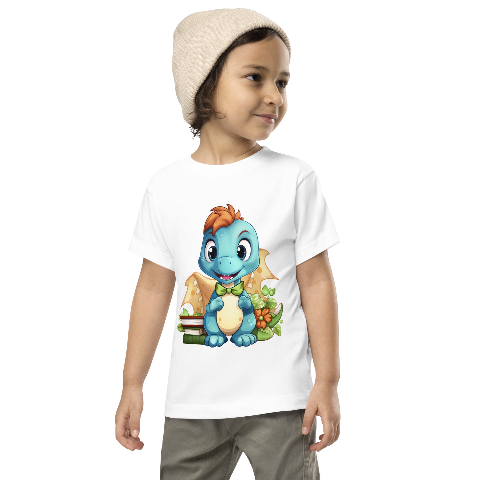 Toddler Short Sleeve Tee- Cute Dinosaur