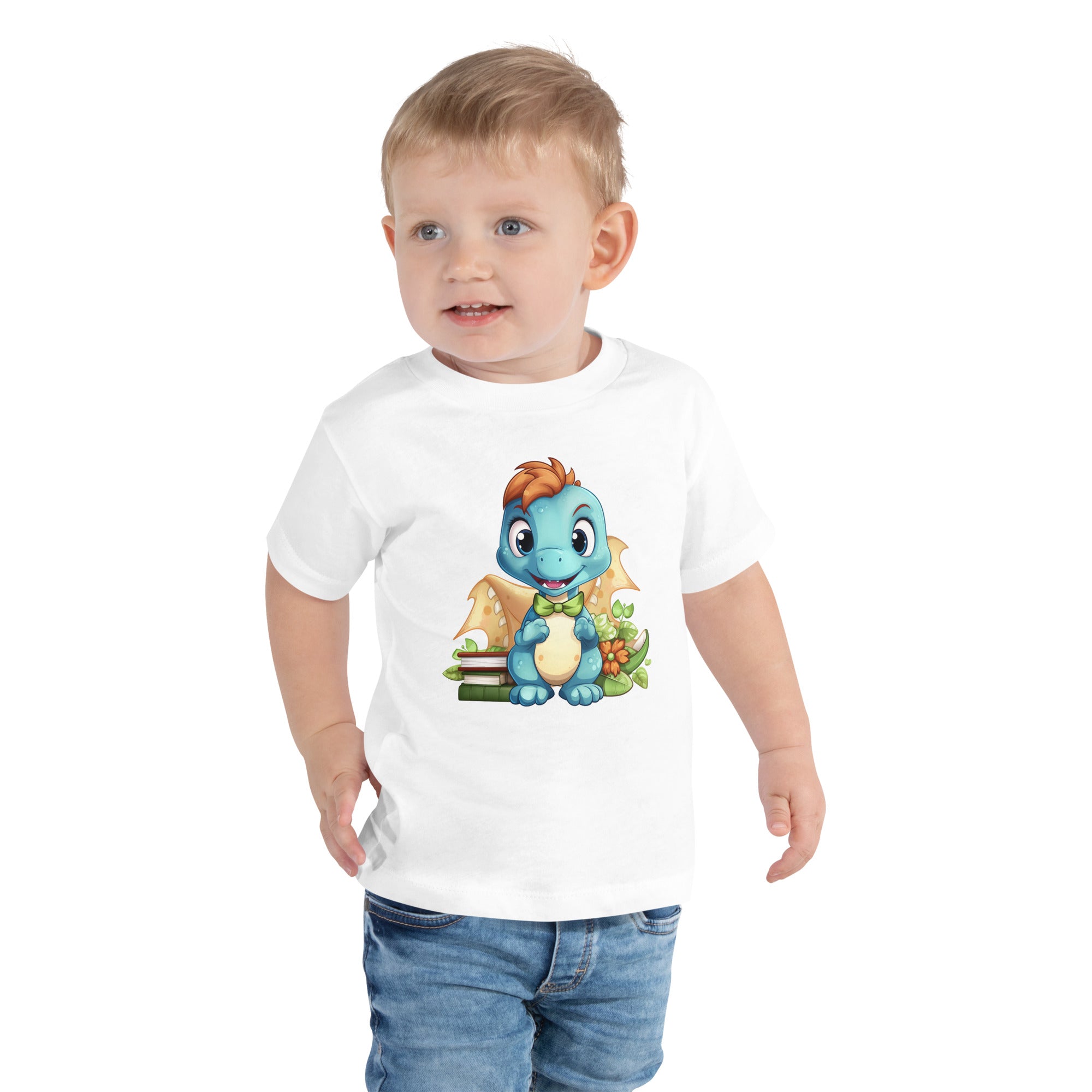 Toddler Short Sleeve Tee- Cute Dinosaur