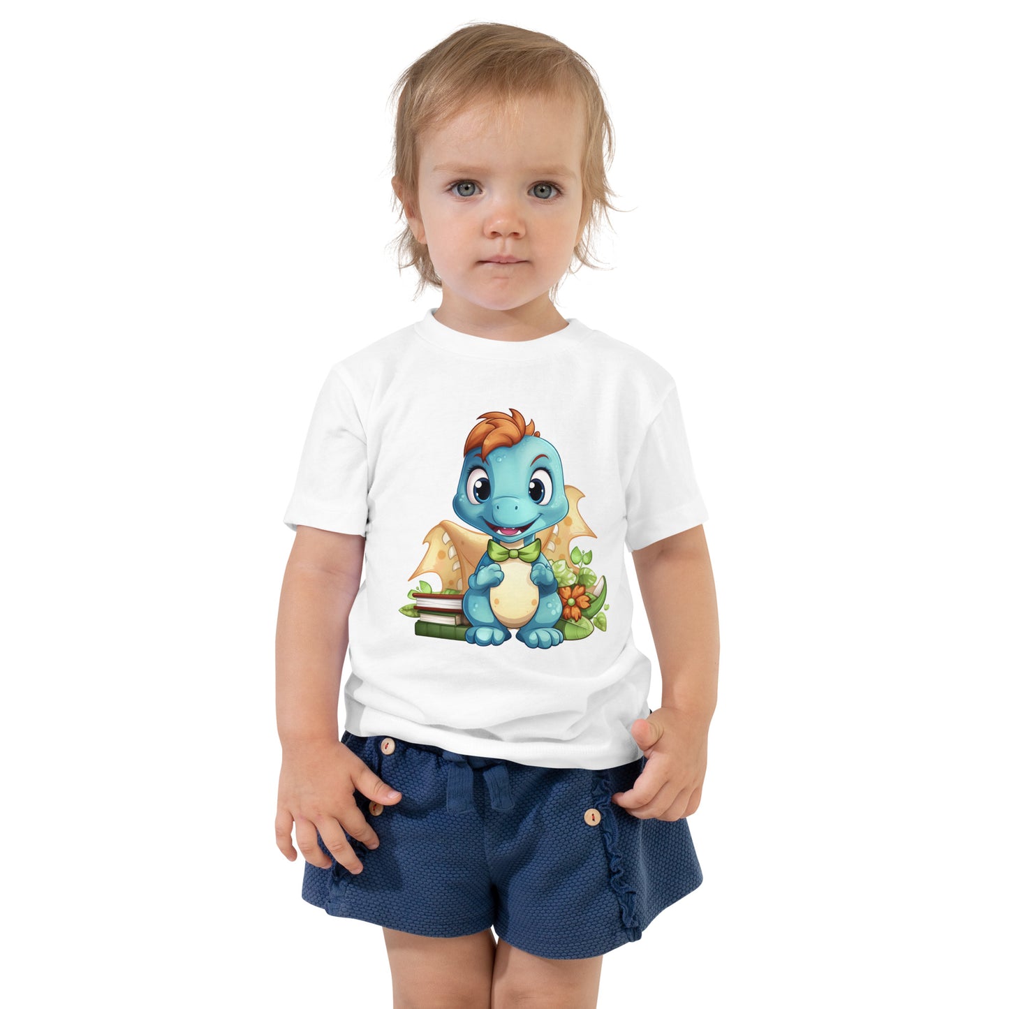 Toddler Short Sleeve Tee- Cute Dinosaur