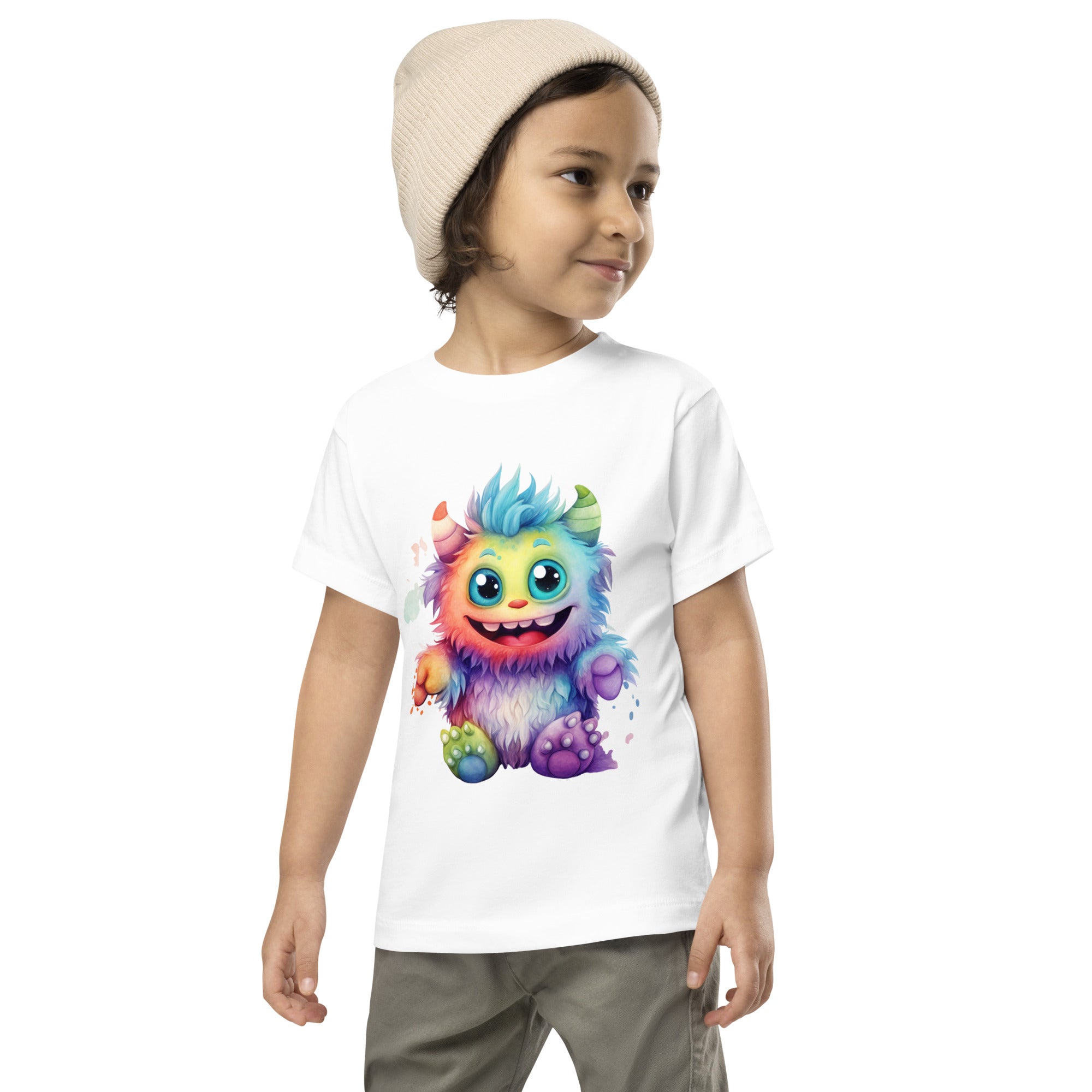 Toddler Short Sleeve Tee- Happy Monster