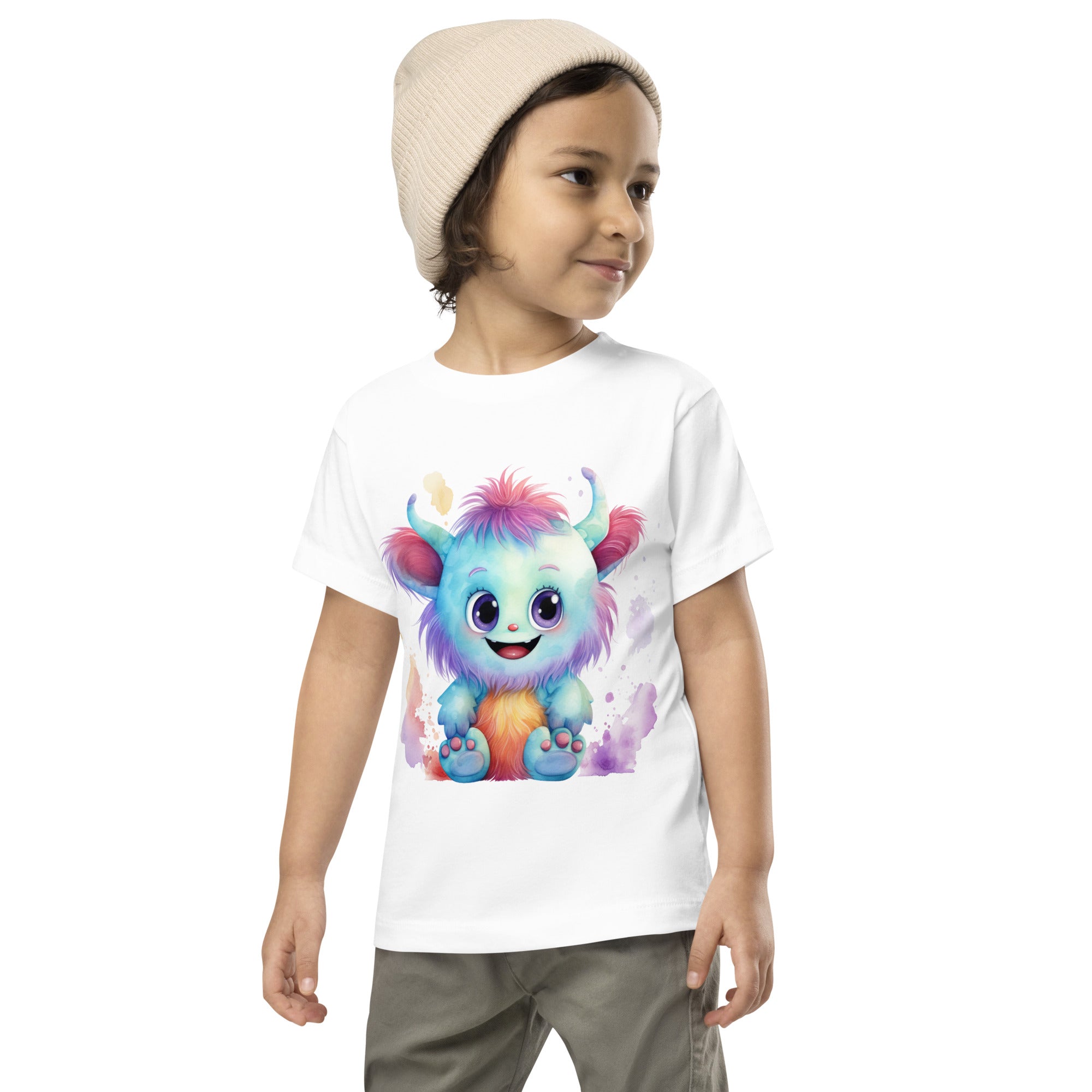 Toddler Short Sleeve Tee- Happy Monster