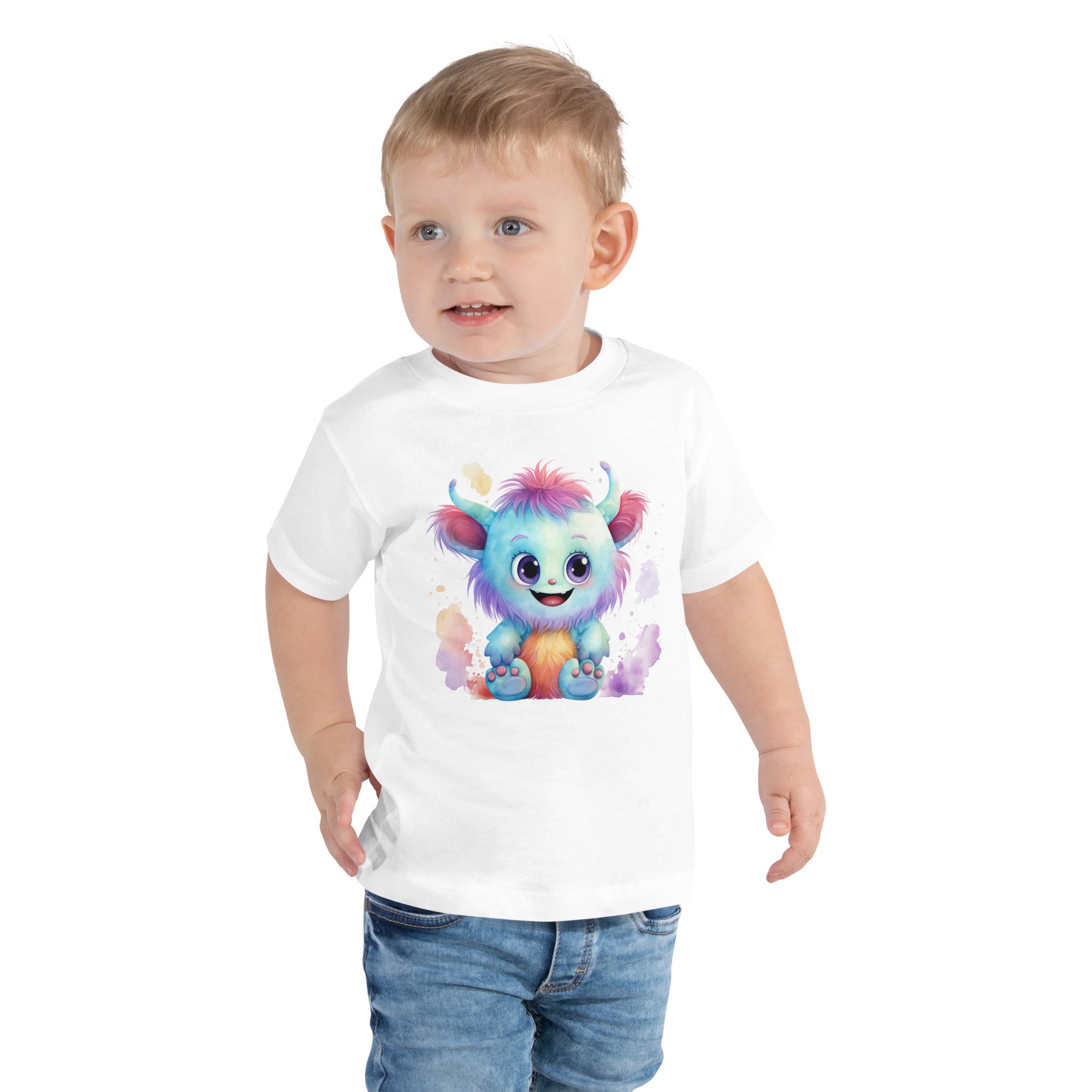 Toddler Short Sleeve Tee- Happy Monster