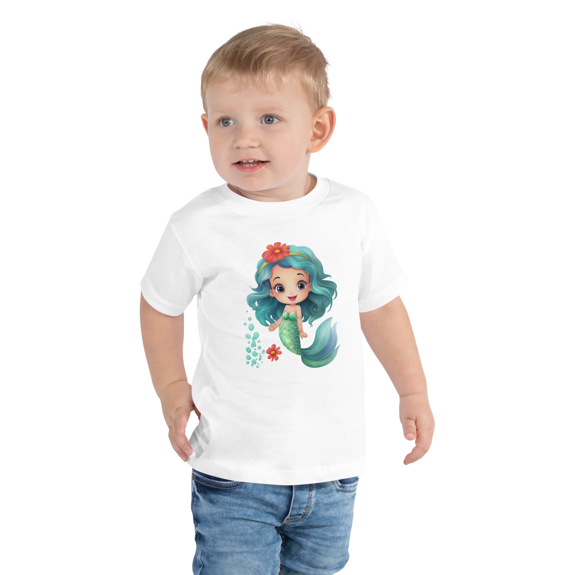 Toddler Short Sleeve Tee- Cute Mermaid