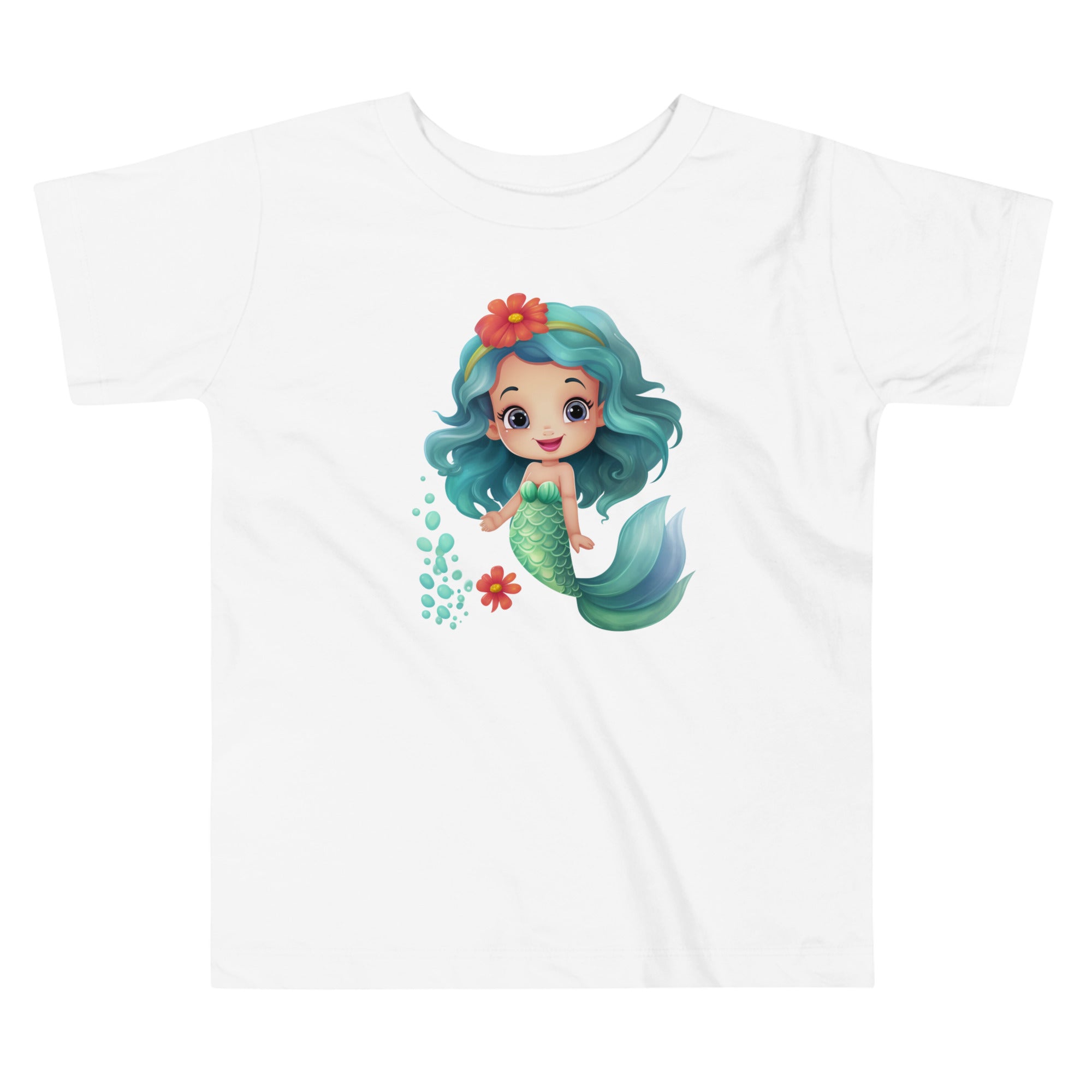 Toddler Short Sleeve Tee- Cute Mermaid