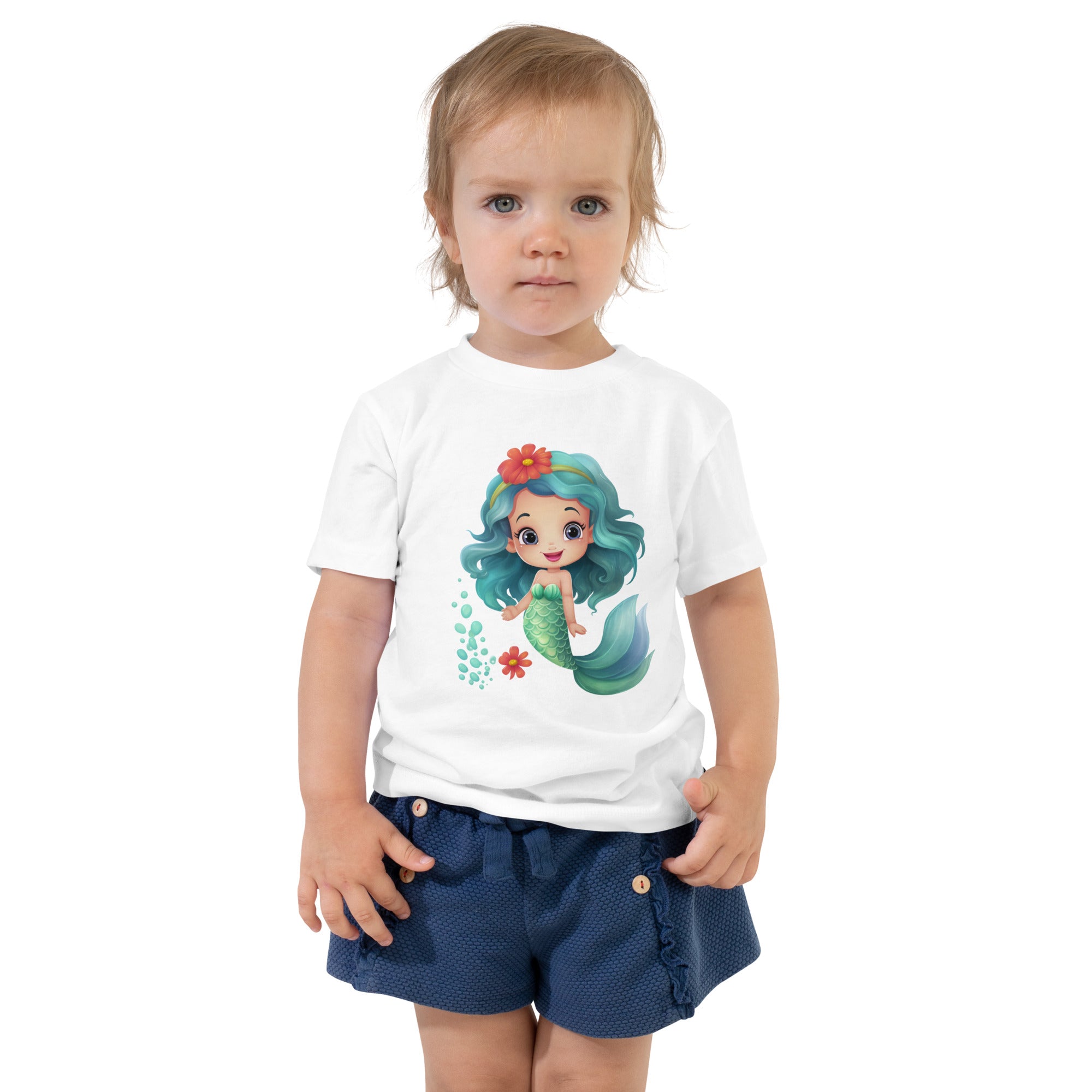 Toddler Short Sleeve Tee- Cute Mermaid