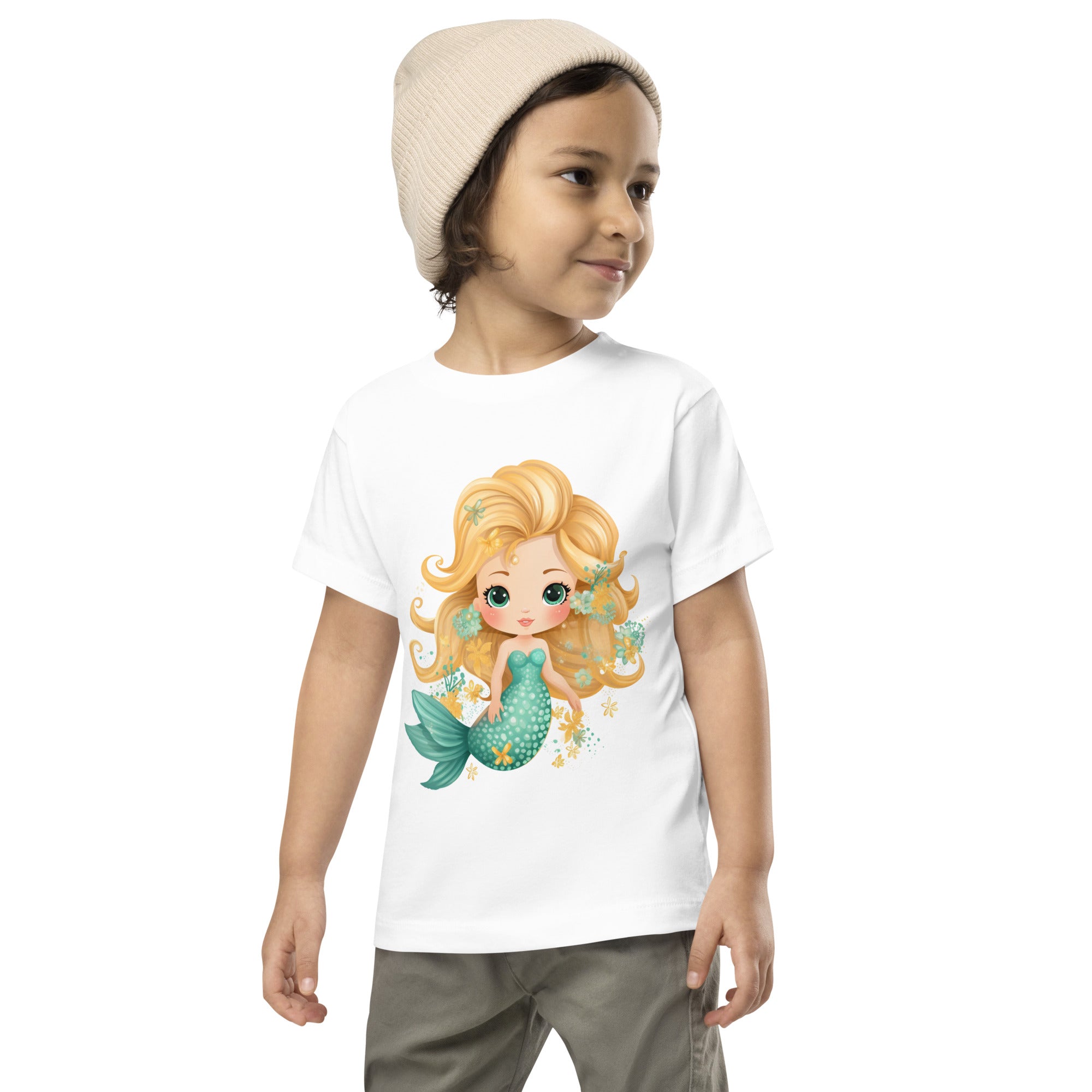 Toddler Short Sleeve Tee- Cute Mermaid