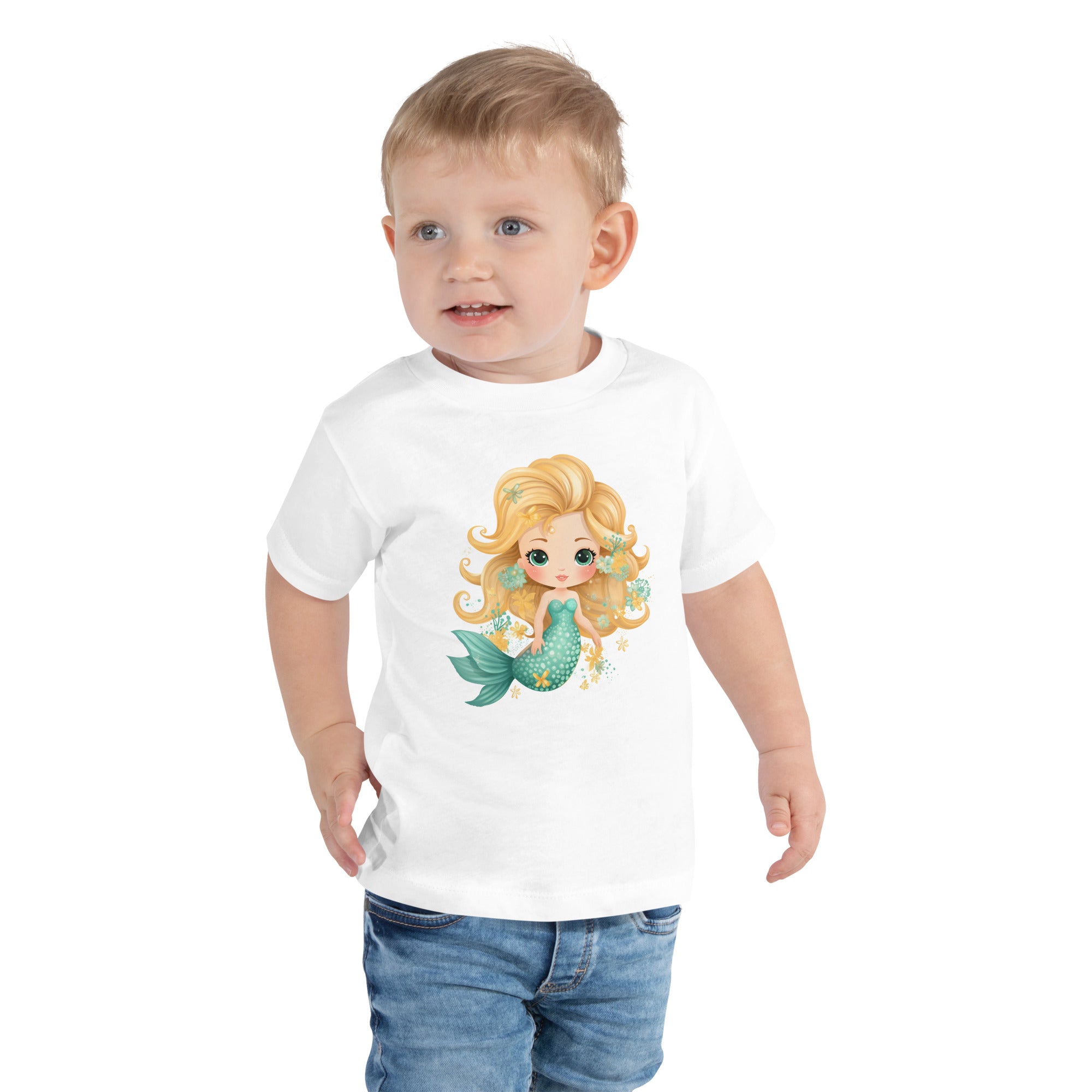 Toddler Short Sleeve Tee- Cute Mermaid