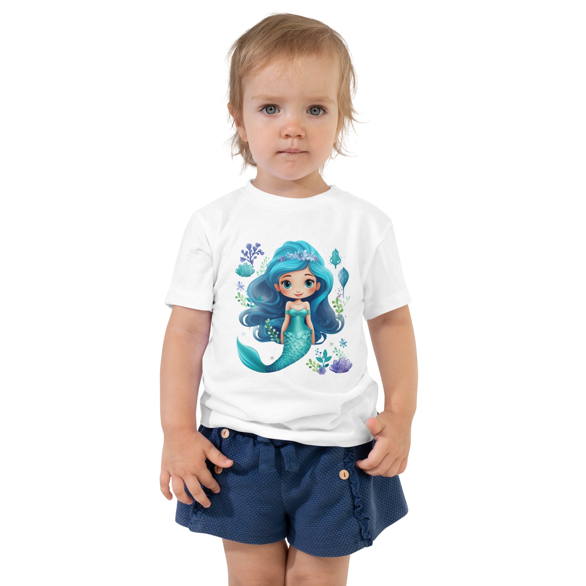 Toddler Short Sleeve Tee- Cute Mermaid