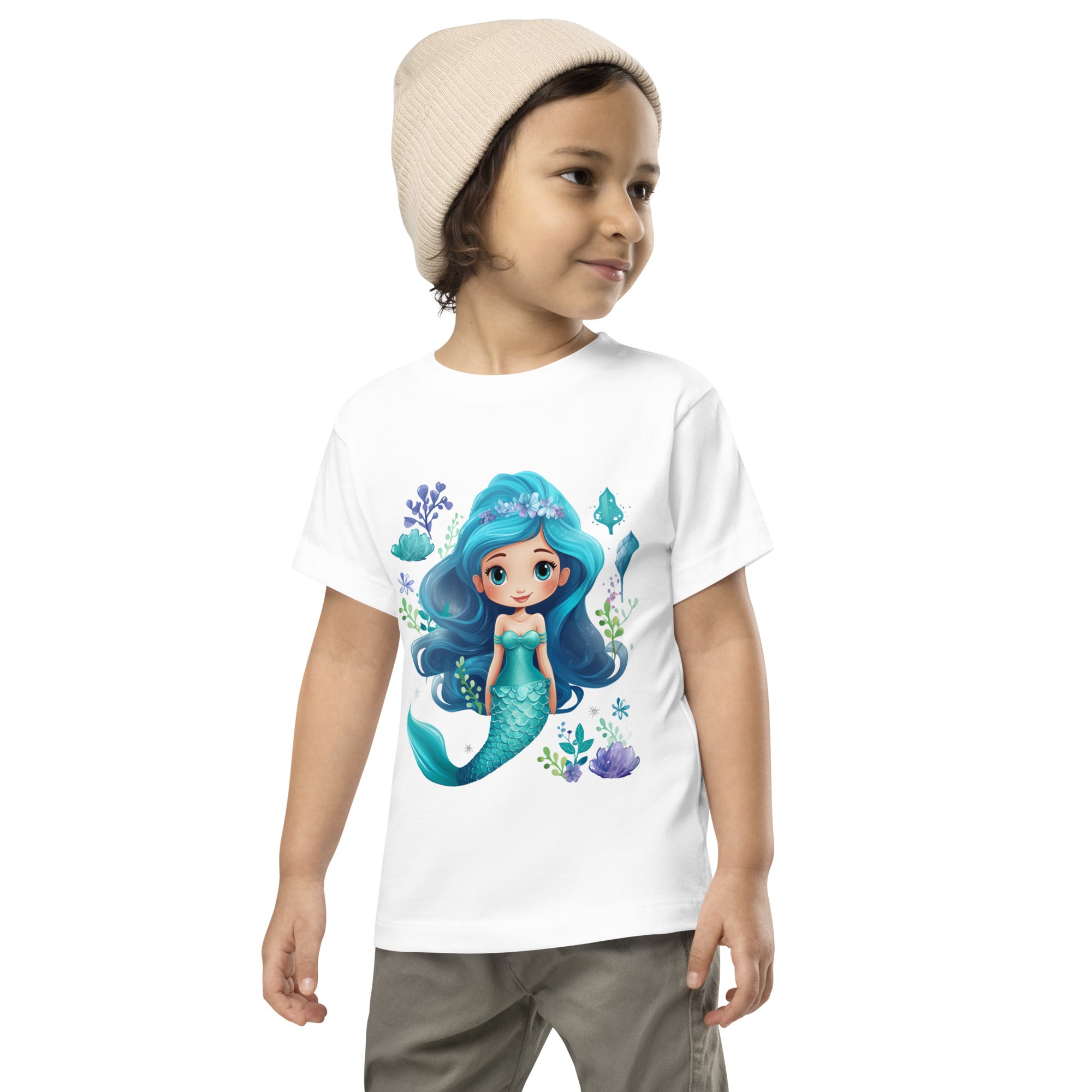 Toddler Short Sleeve Tee- Cute Mermaid