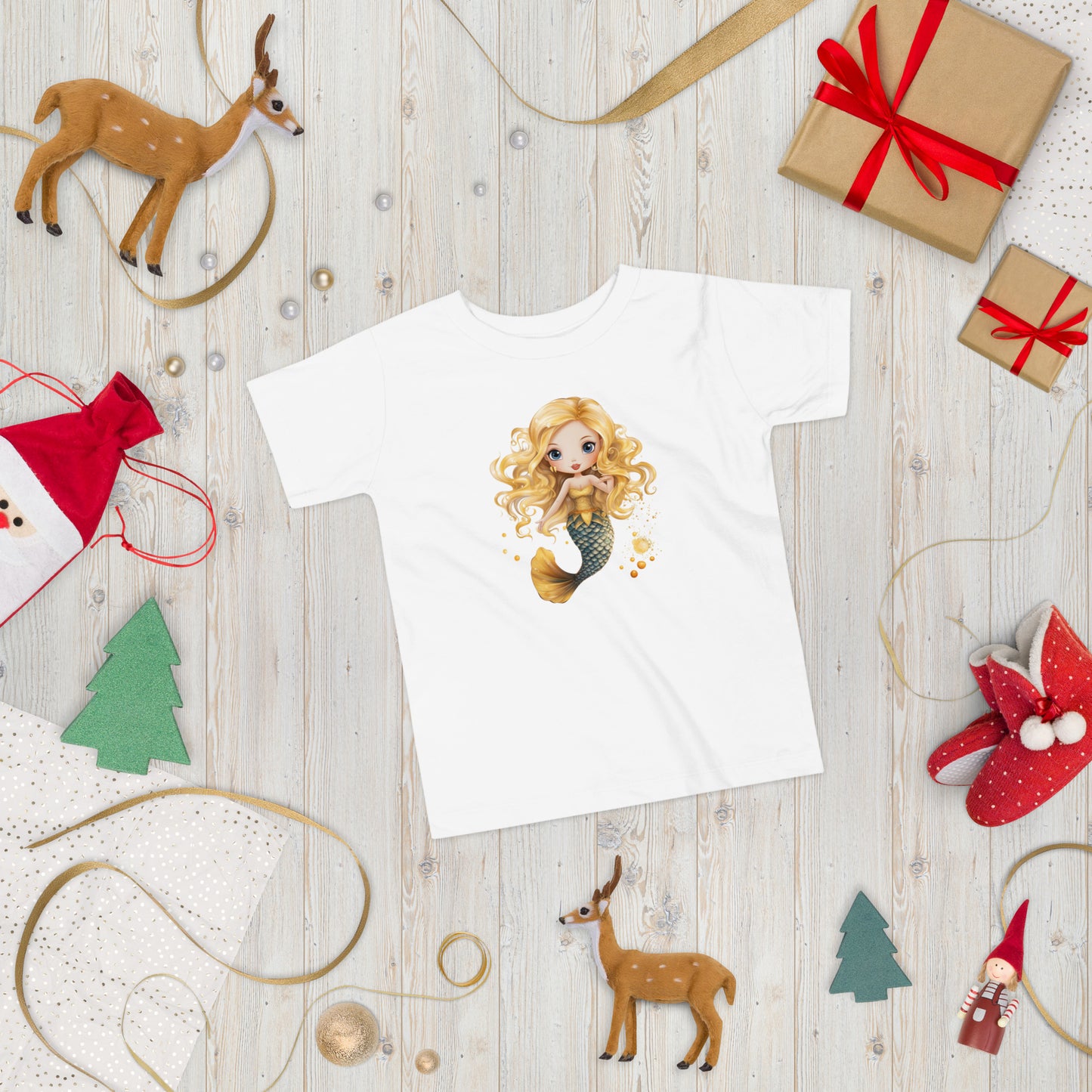 Toddler Short Sleeve Tee- Cute Mermaid