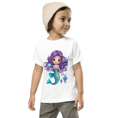 Toddler Short Sleeve Tee- Cute Mermaid