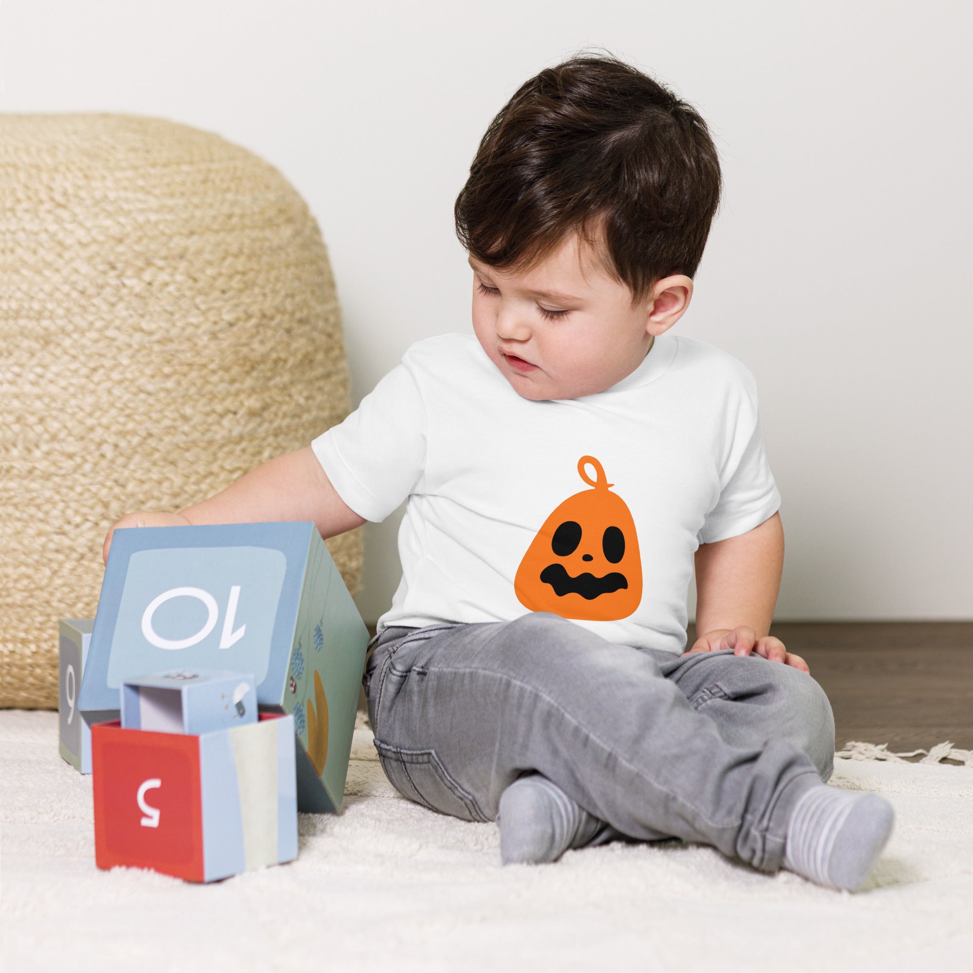 Toddler Short Sleeve Tee-Scary Pumpkin IV