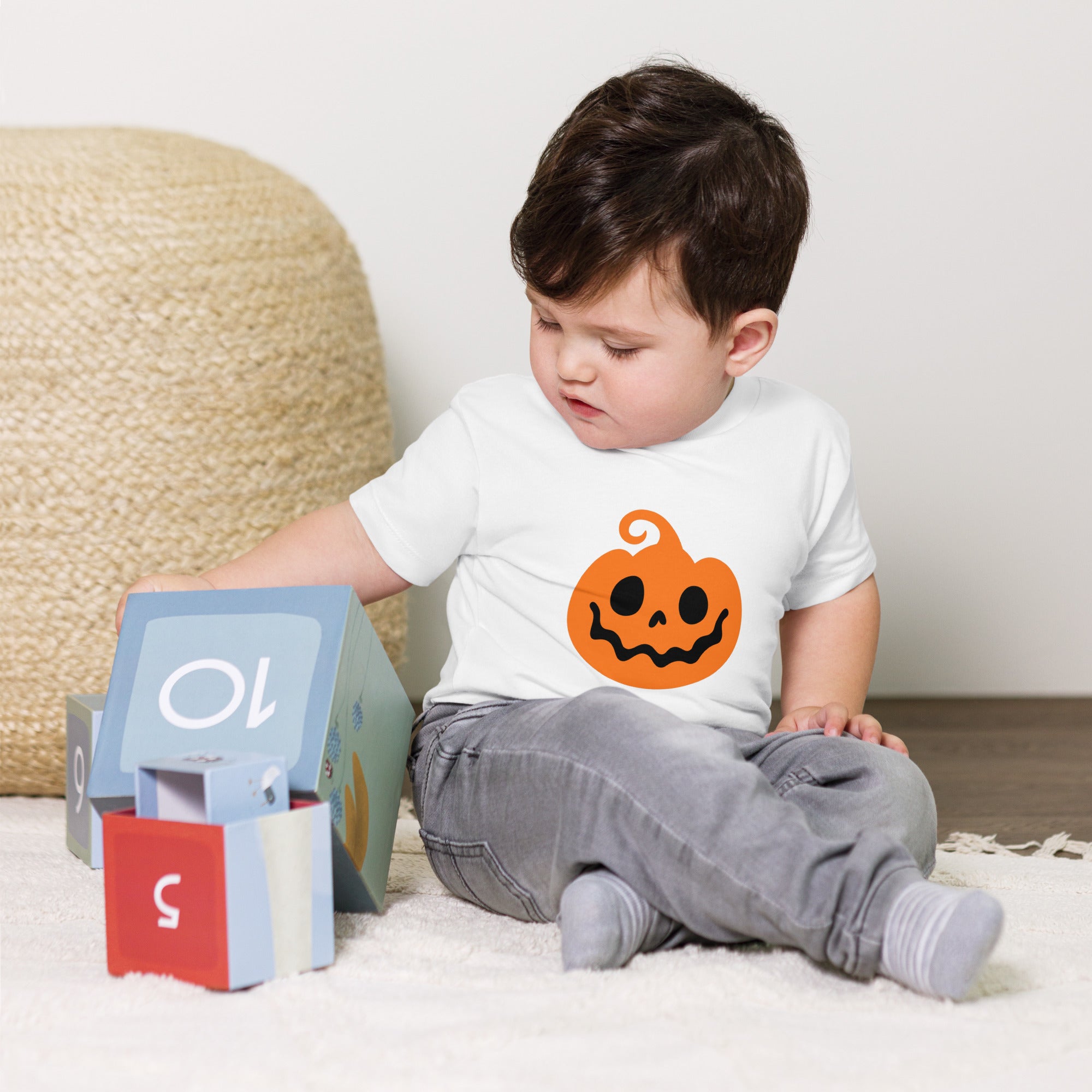 Toddler Short Sleeve Tee-Scary Pumpkin III