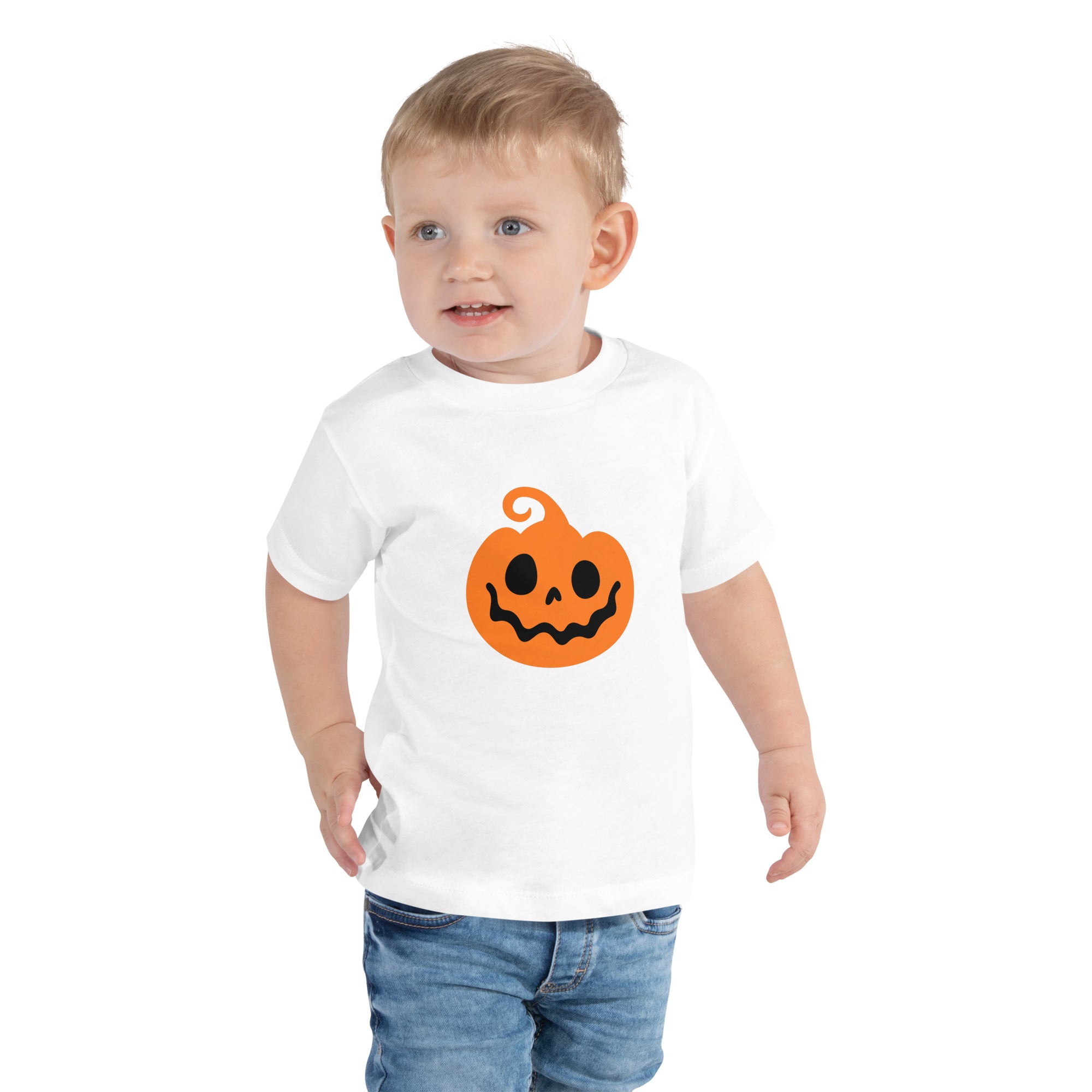 Toddler Short Sleeve Tee-Scary Pumpkin III