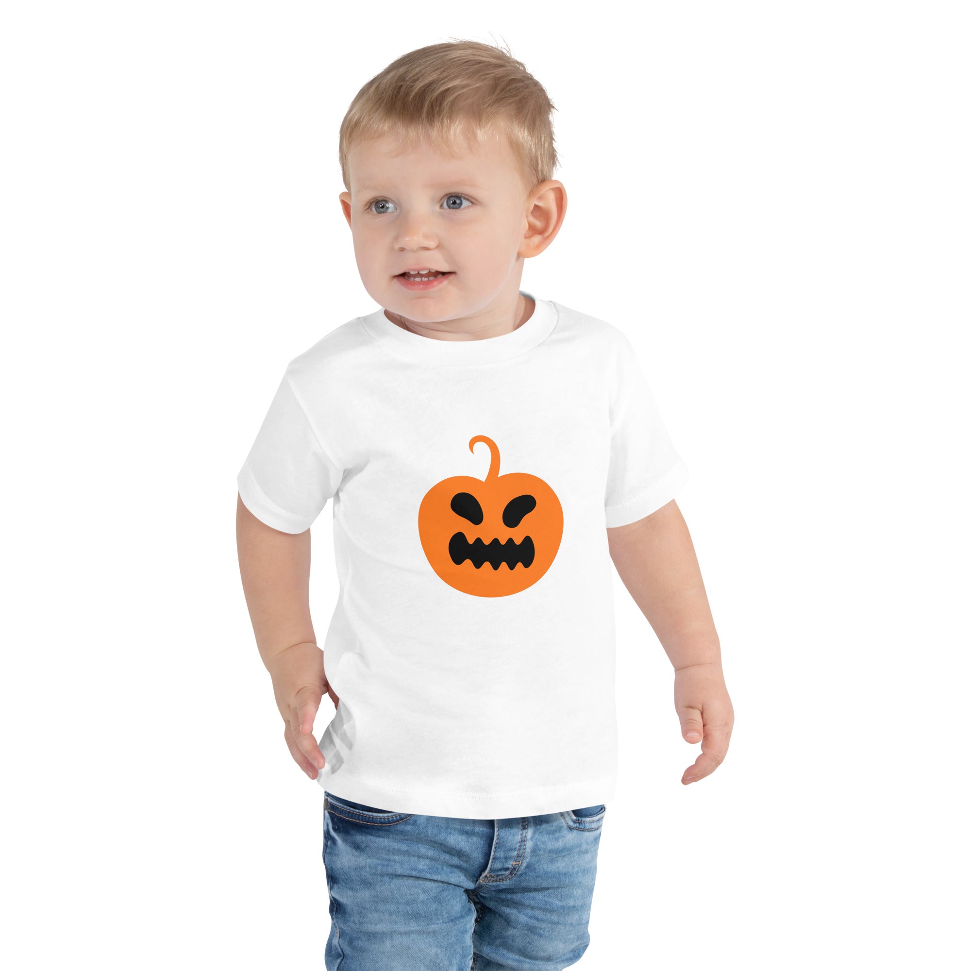 Toddler Short Sleeve Tee-Scary Pumpkin II