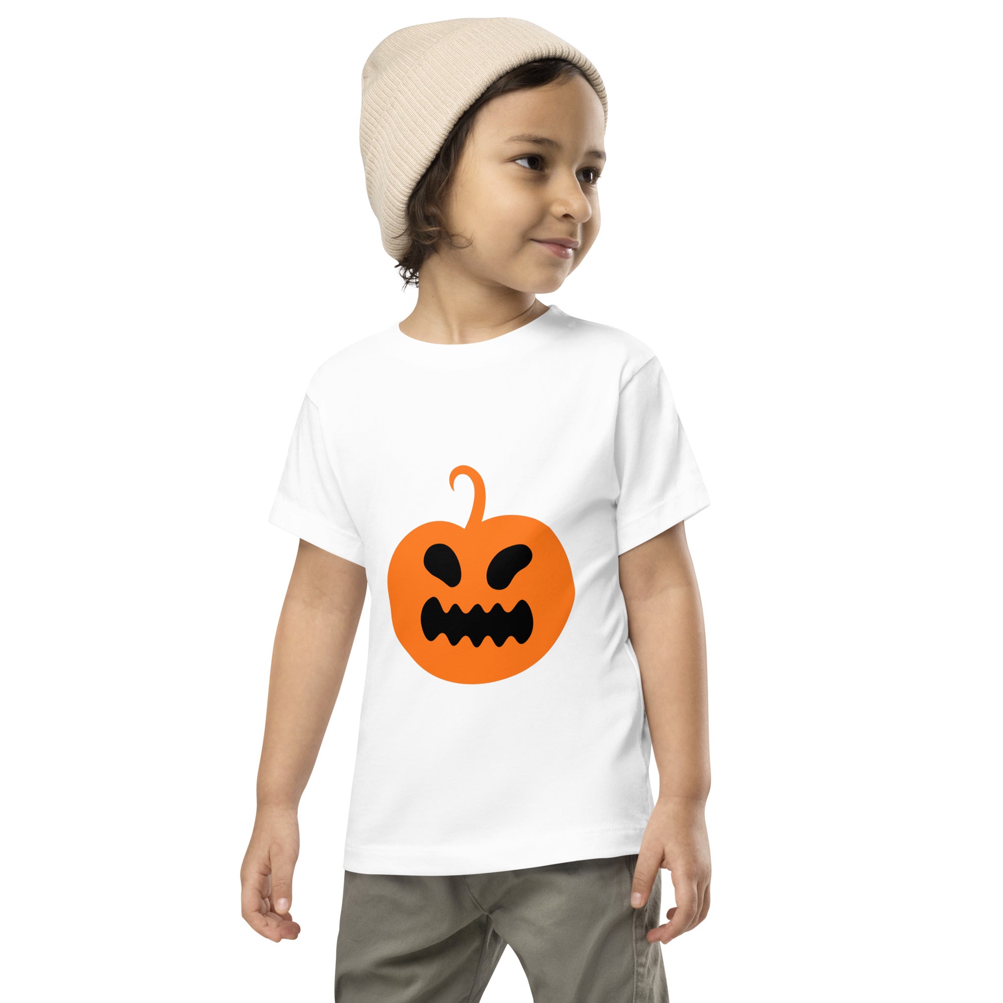 Toddler Short Sleeve Tee-Scary Pumpkin II