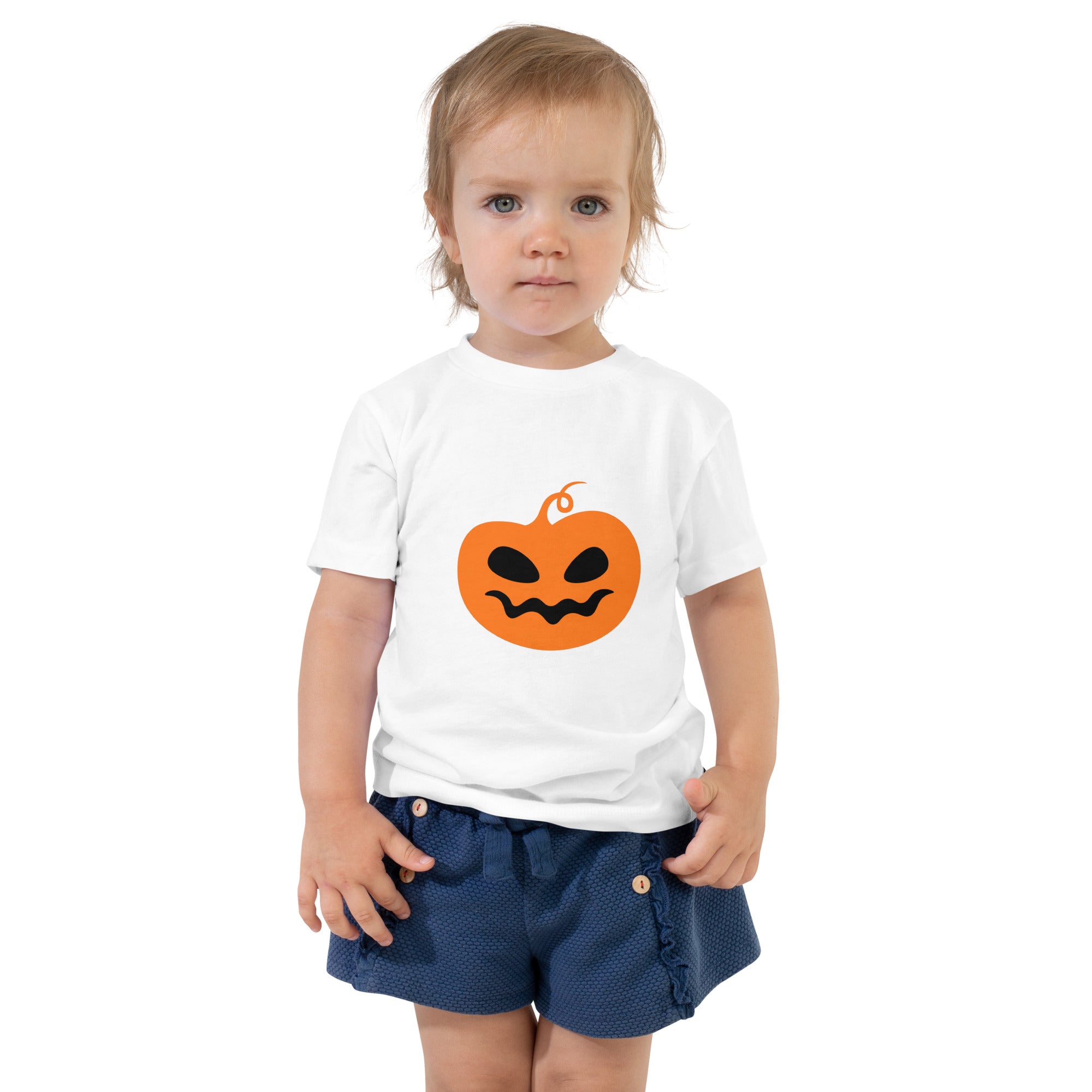 Toddler Short Sleeve Tee-Scary Pumpkin I