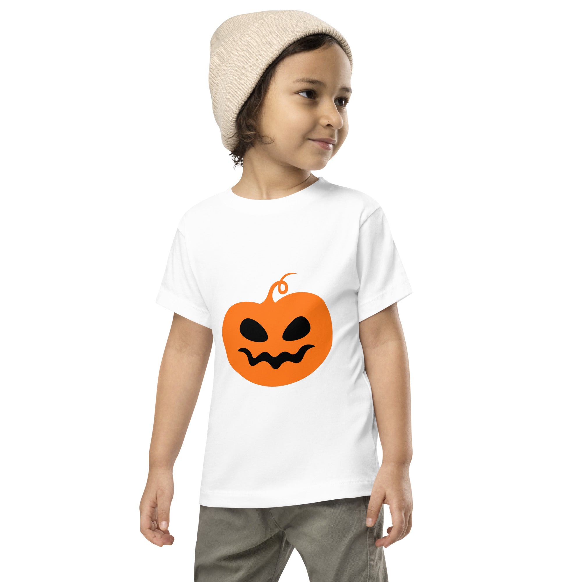 Toddler Short Sleeve Tee-Scary Pumpkin I