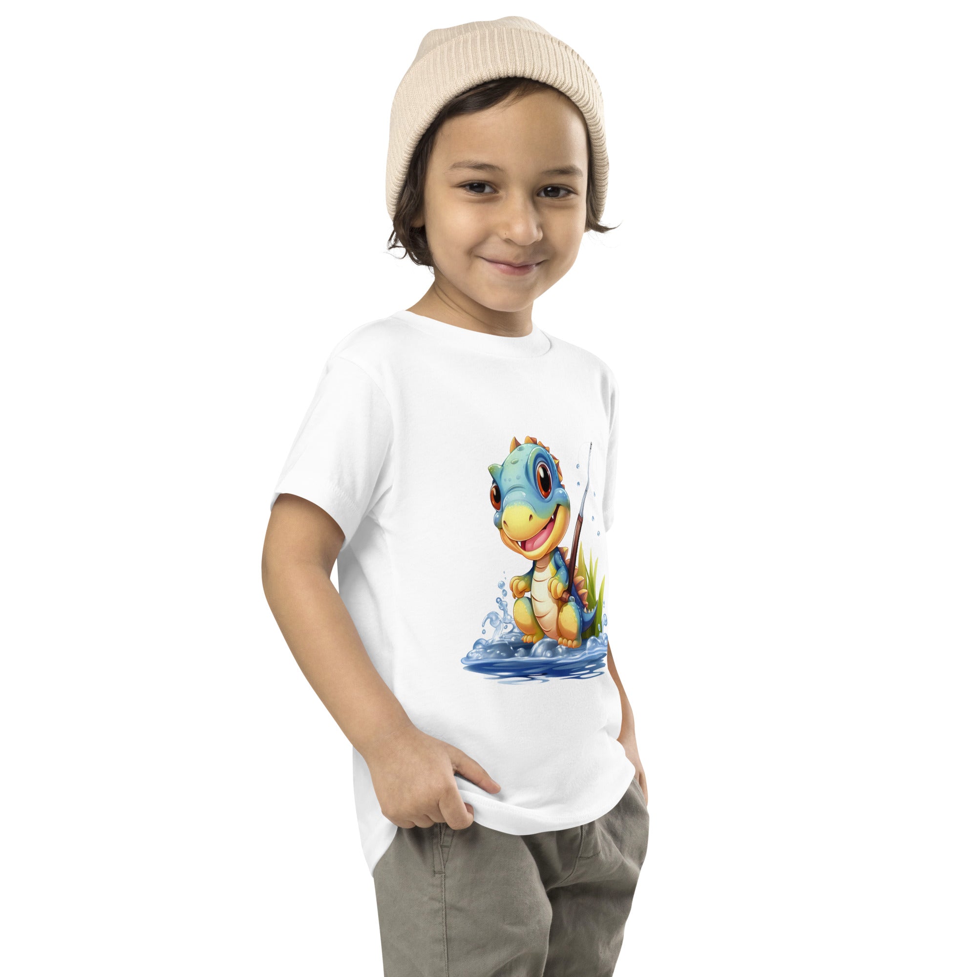 Toddler Short Sleeve Tee- Cute Dinosaur