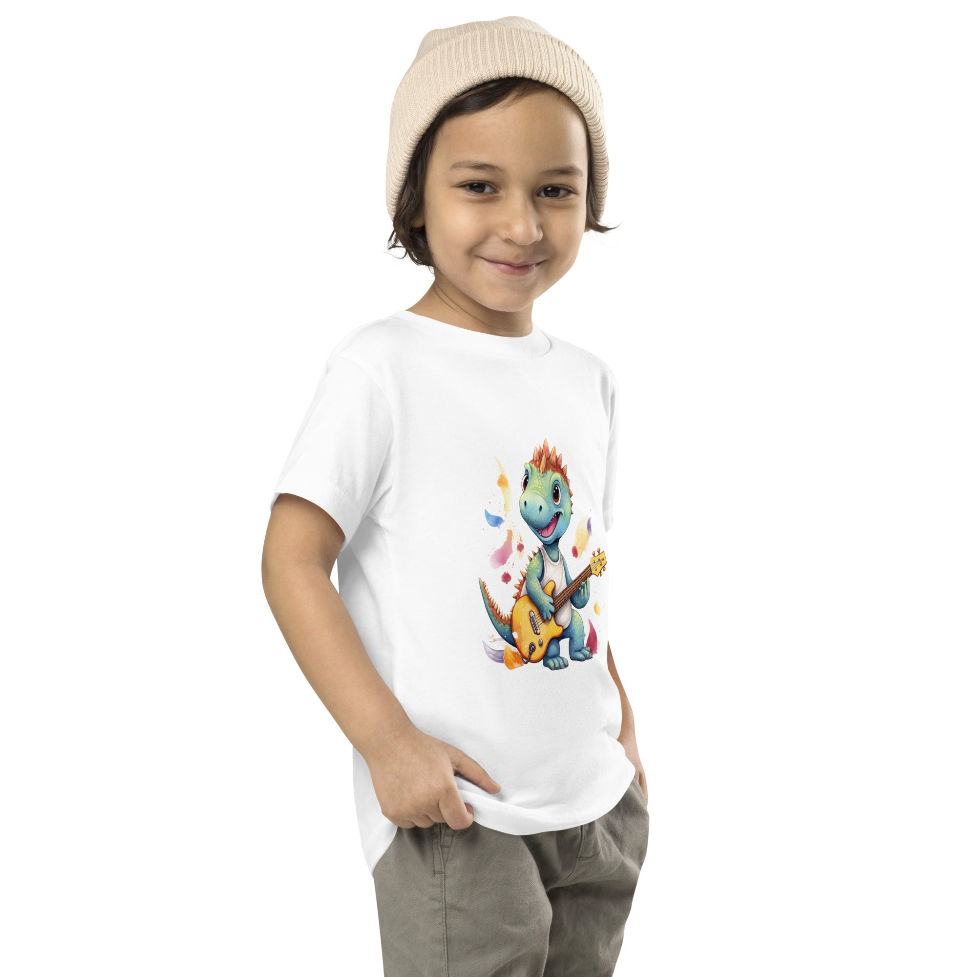 Toddler Short Sleeve Tee- Cute Dinosaur