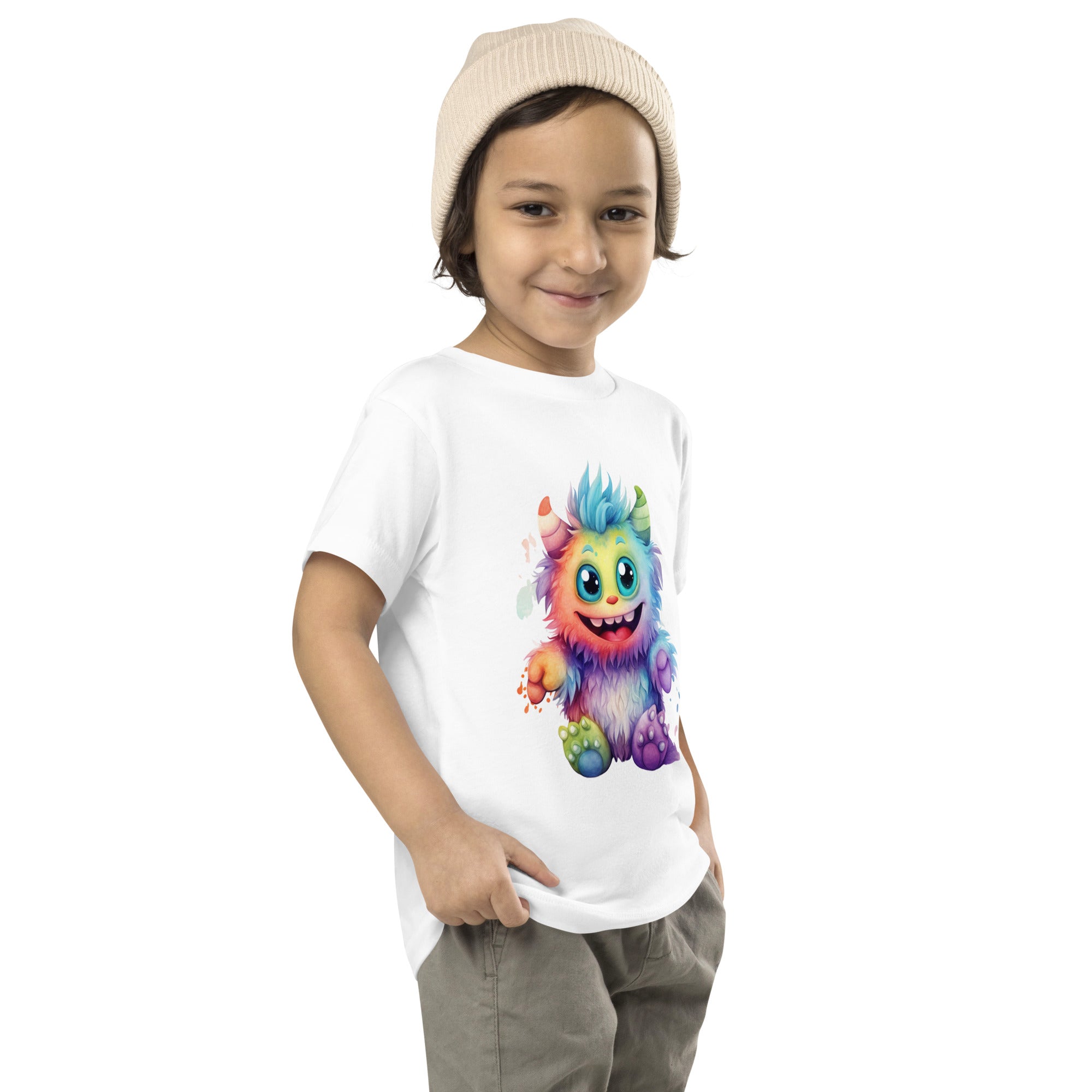 Toddler Short Sleeve Tee- Happy Monster